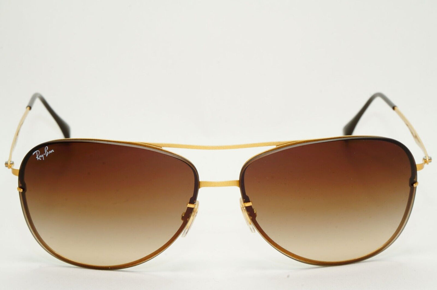 Ray-Ban Sunglasses Titan Ultra Lighweight Rimless Gold Brown RB 8052 157/13 61mm