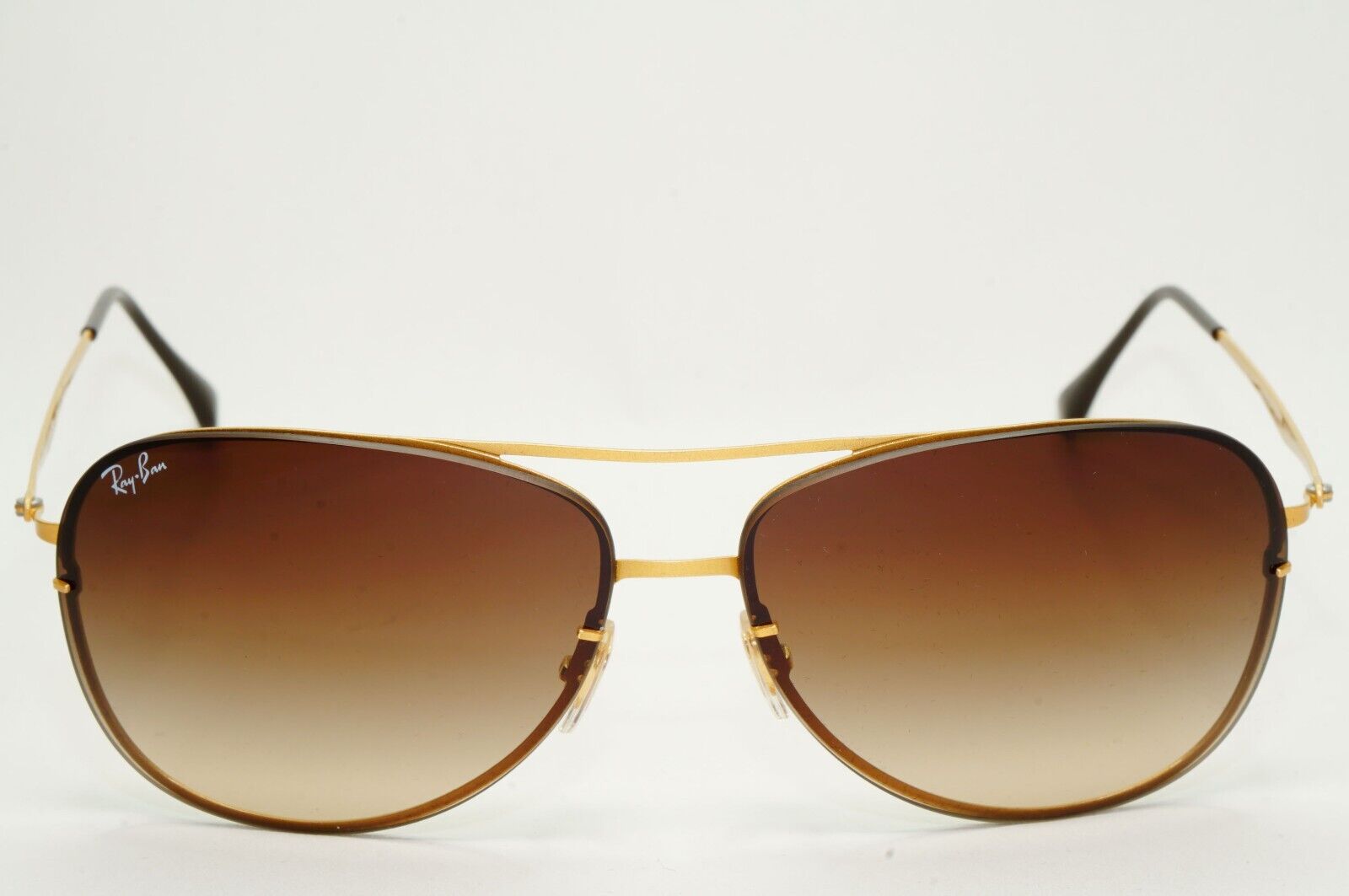 Ray-Ban Sunglasses Titan Ultra Lighweight Rimless Gold Brown RB 8052 157/13 61mm