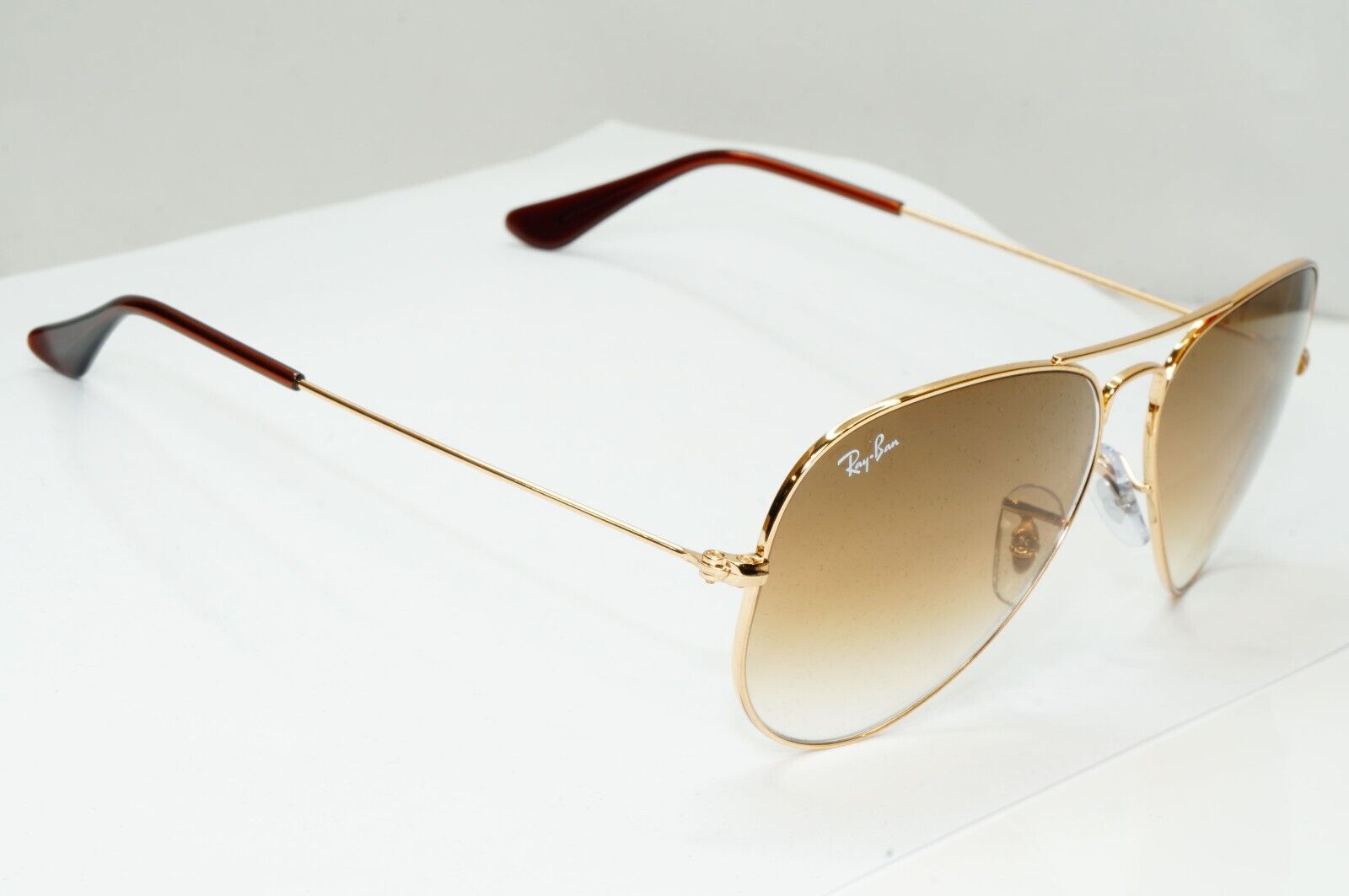 Ray-Ban Sunglasses Aviator Gold Brown Gradient Pilot Metal RB 3025 001/51 58mm