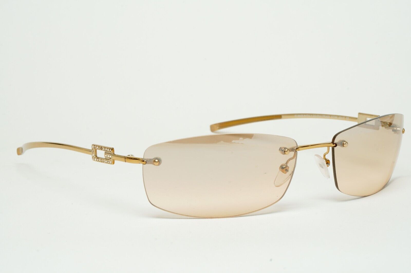 Gucci Sunglasses 1997 Vintage Gold Rimless GG 1784/STRASS 577AK 60mm 100225
