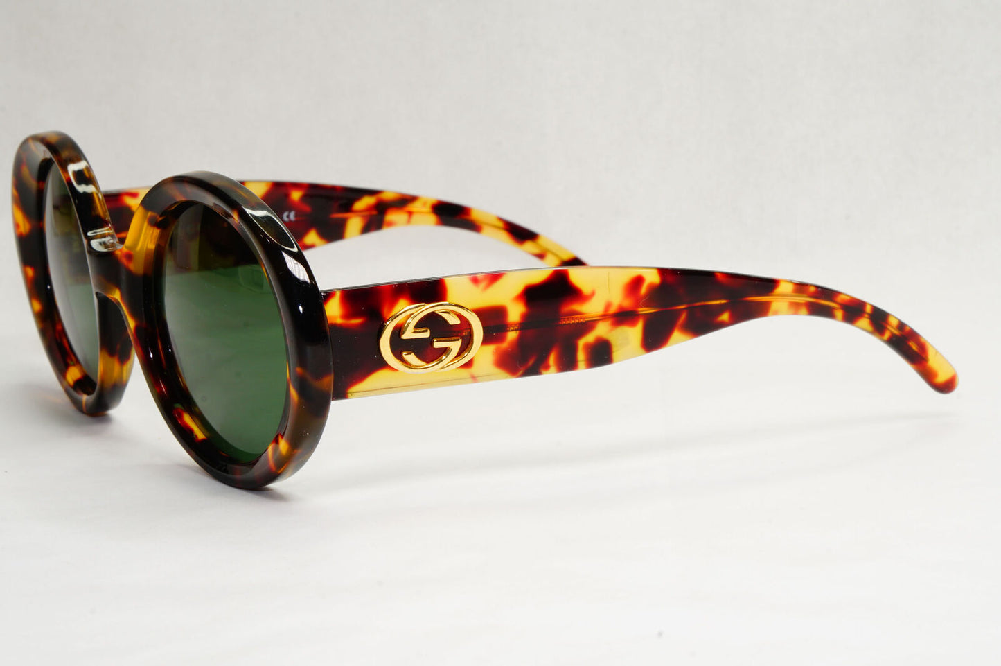 Gucci Sunglasses 2005 Vintage Round Brown Green Tortoise GG 2410/S 02Y 140124