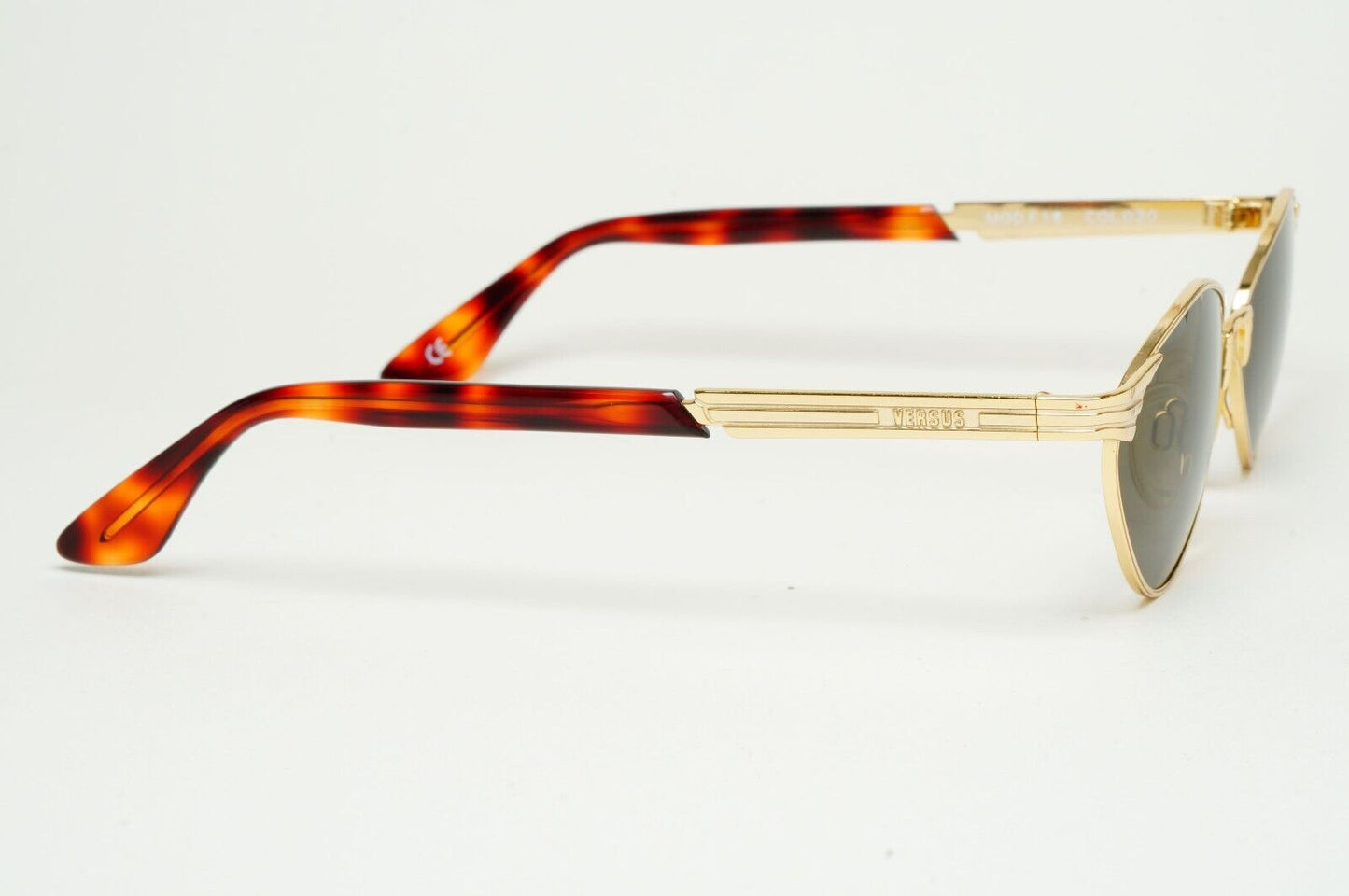 Versus Sunglasses 1996 by Gianni Versace Vintage Gold Brown MOD F18 COL 030