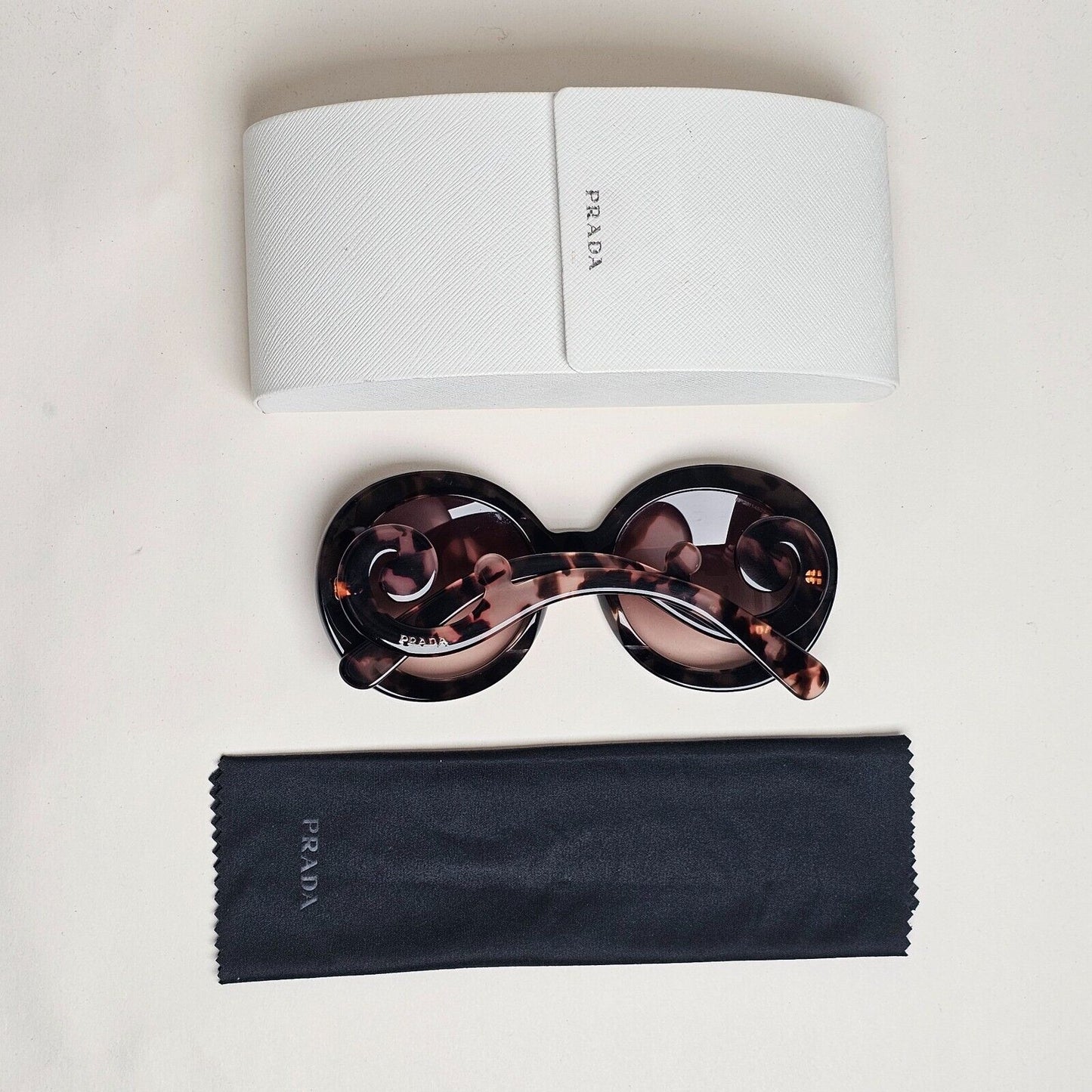 Prada Sunglasses Baroque Swirl Round Brown Marble PR27NS SPR 27N ROL-0A6 070125