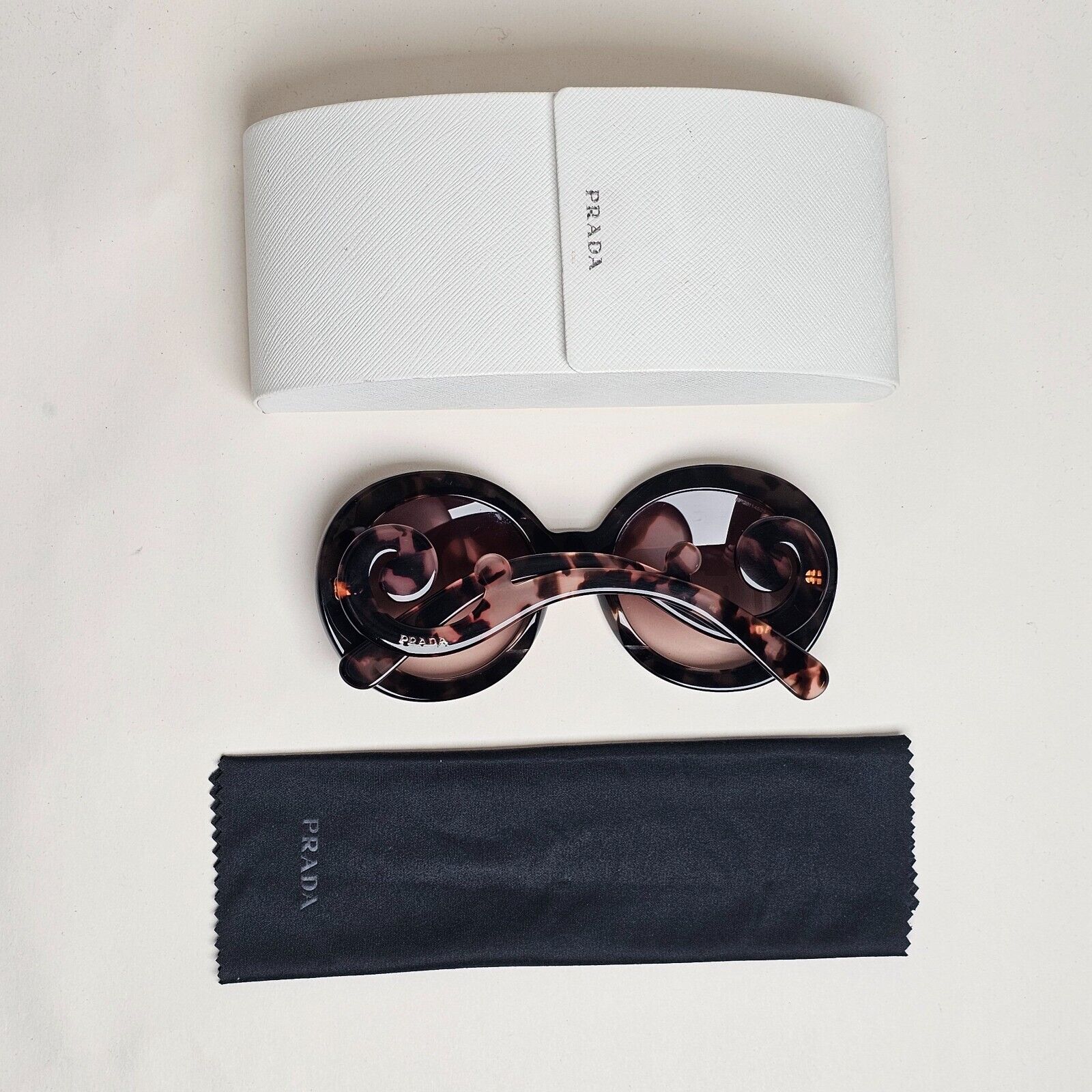 Prada Sunglasses Baroque Swirl Round Brown Marble PR27NS SPR 27N ROL-0A6 070125