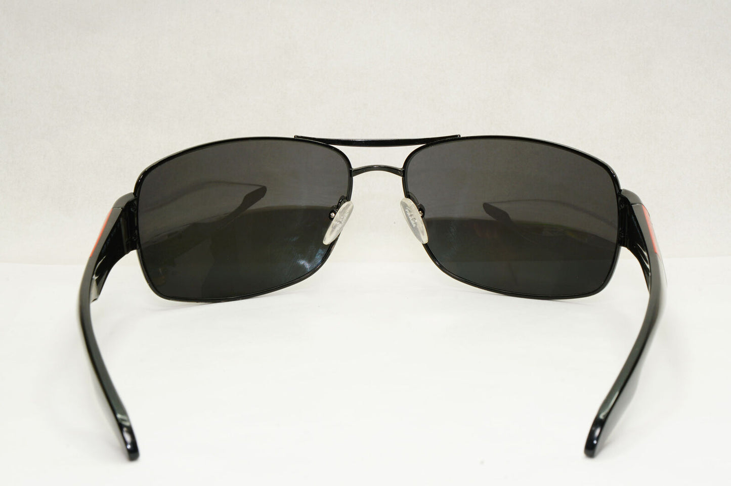Prada Sunglasses Black Wrap Red Stripe Rossa PS53NS SPS 53N 7AX-5W1 65mm 131223