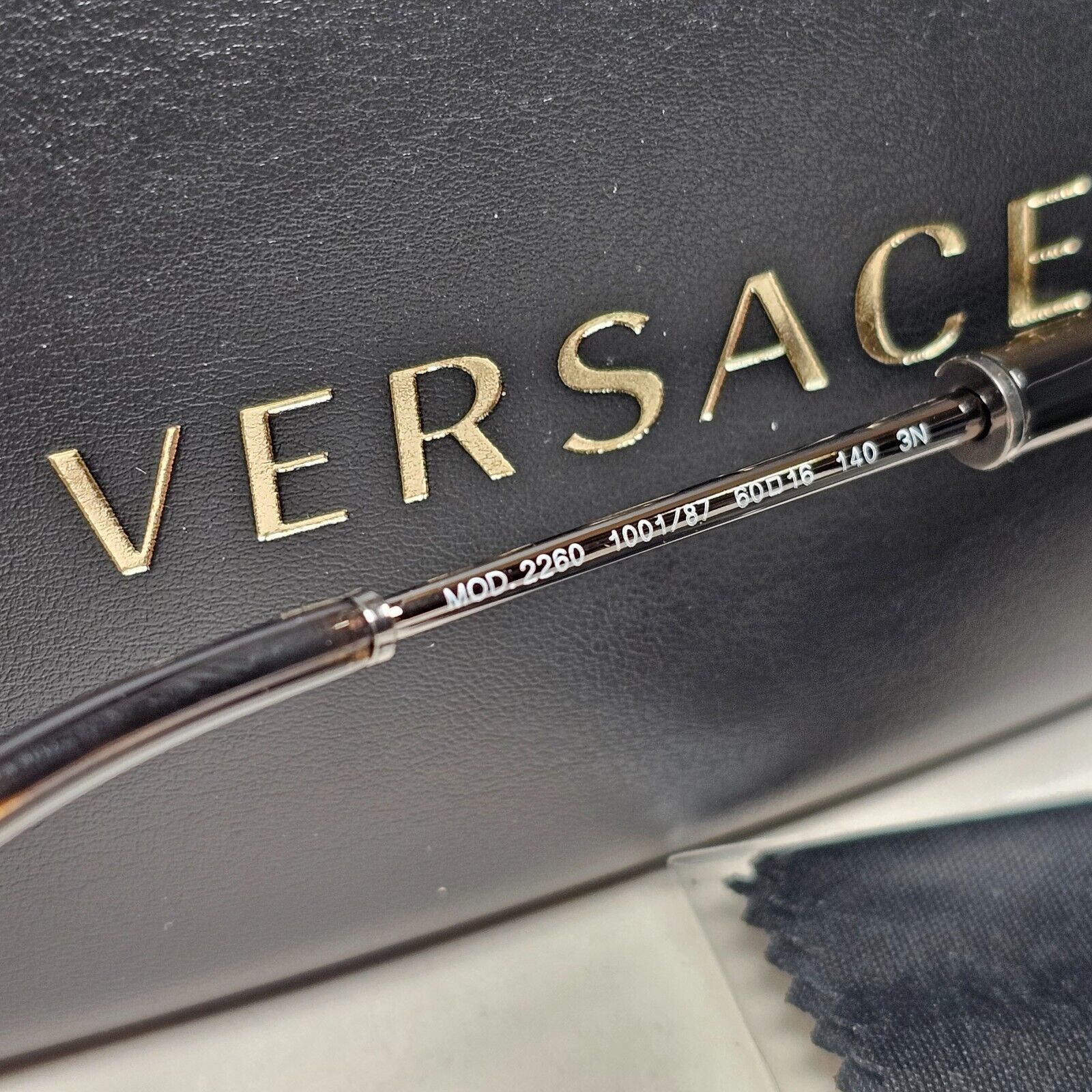 Versace Sunglasses Oversized Pilot Brown Havana Gunmetal MOD VE 2260 1001/87