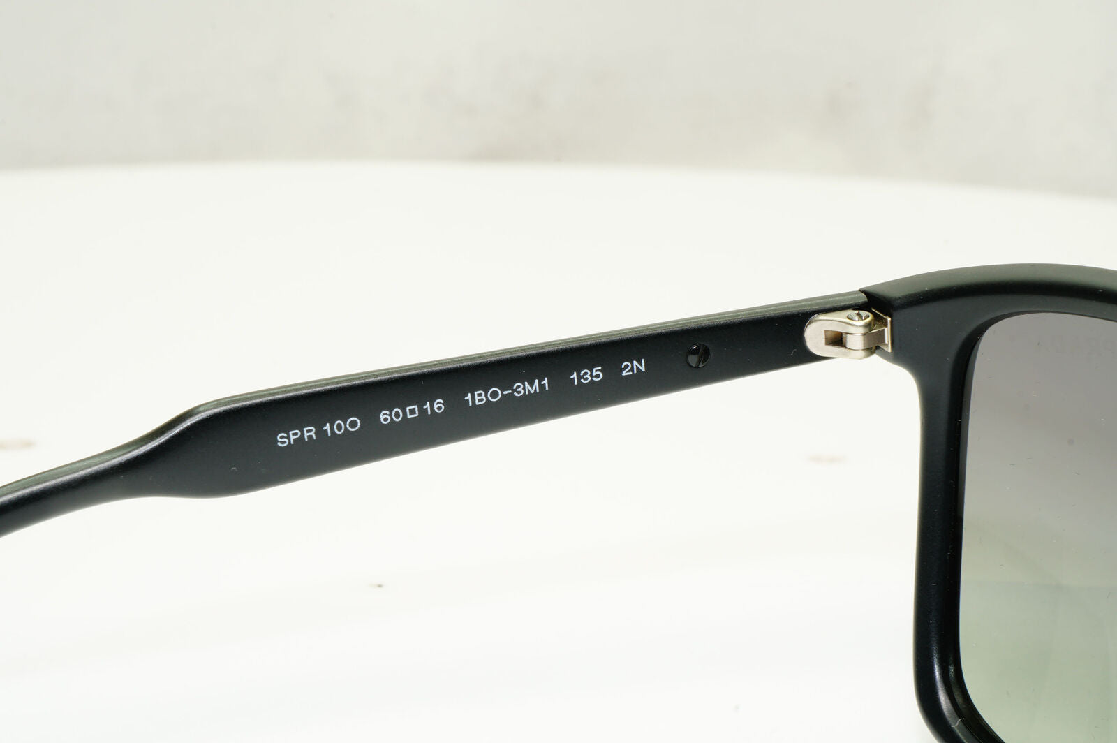 Prada Sunglasses Black Gradient Smoke Square Silver PR10OS SPR 10O 1BO-3M1