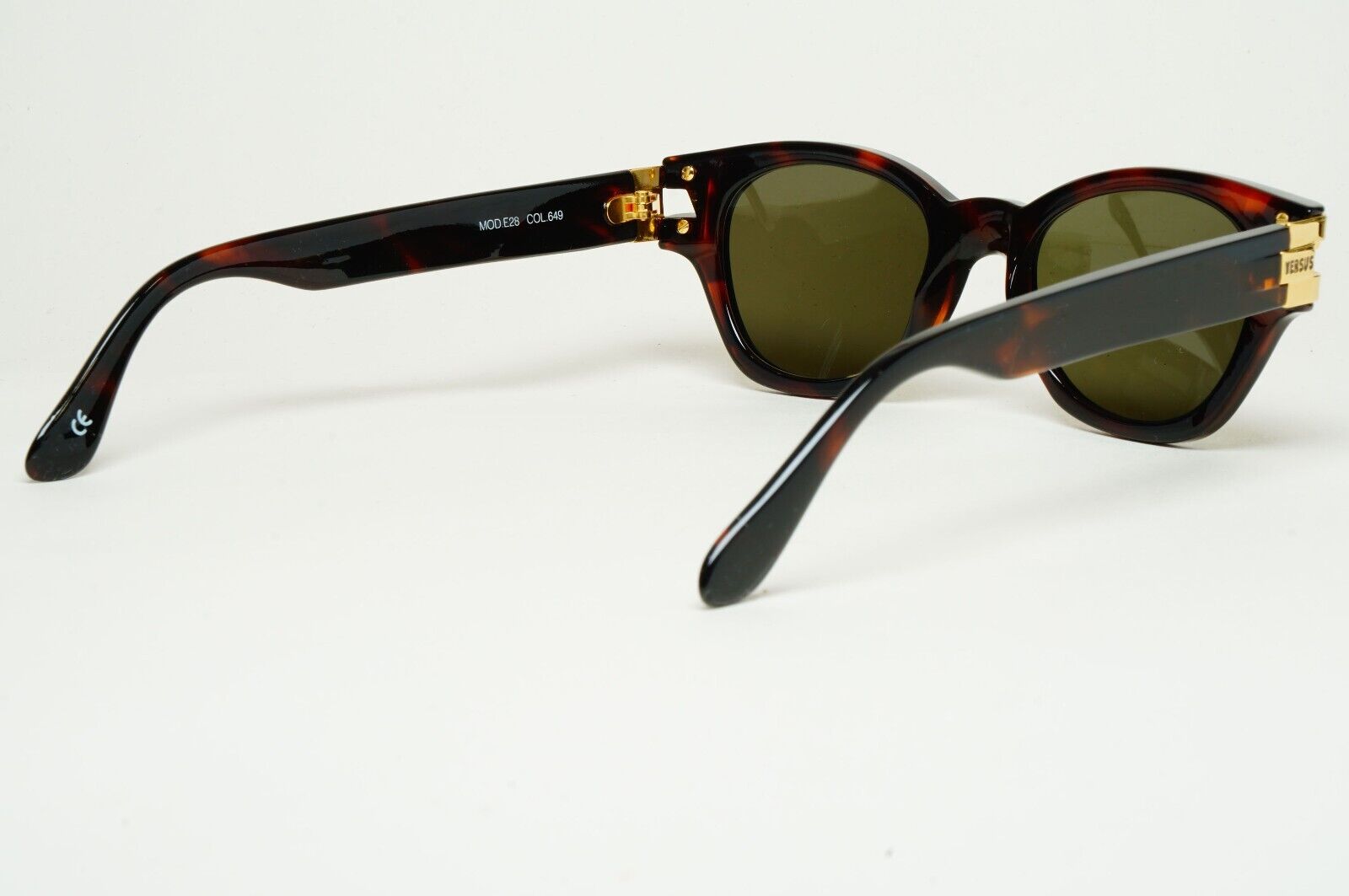 Versus Sunglasses 1996 by Gianni Versace Vintage Brown Gold MOD E28 COL 649