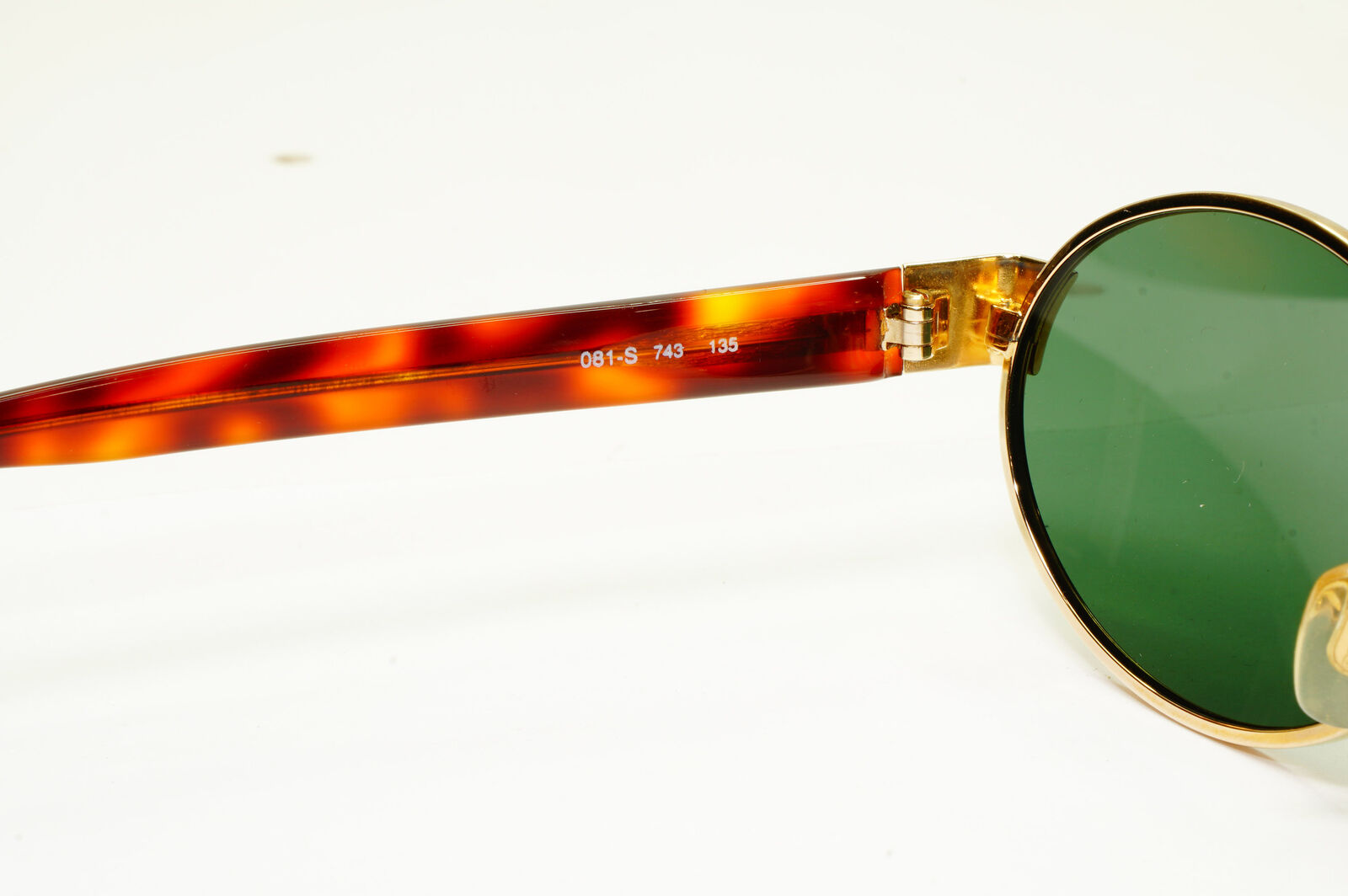 Emporio Armani 1997 Vintage Sunglasses Green Gold Eagle Oval Metal 081-S 743
