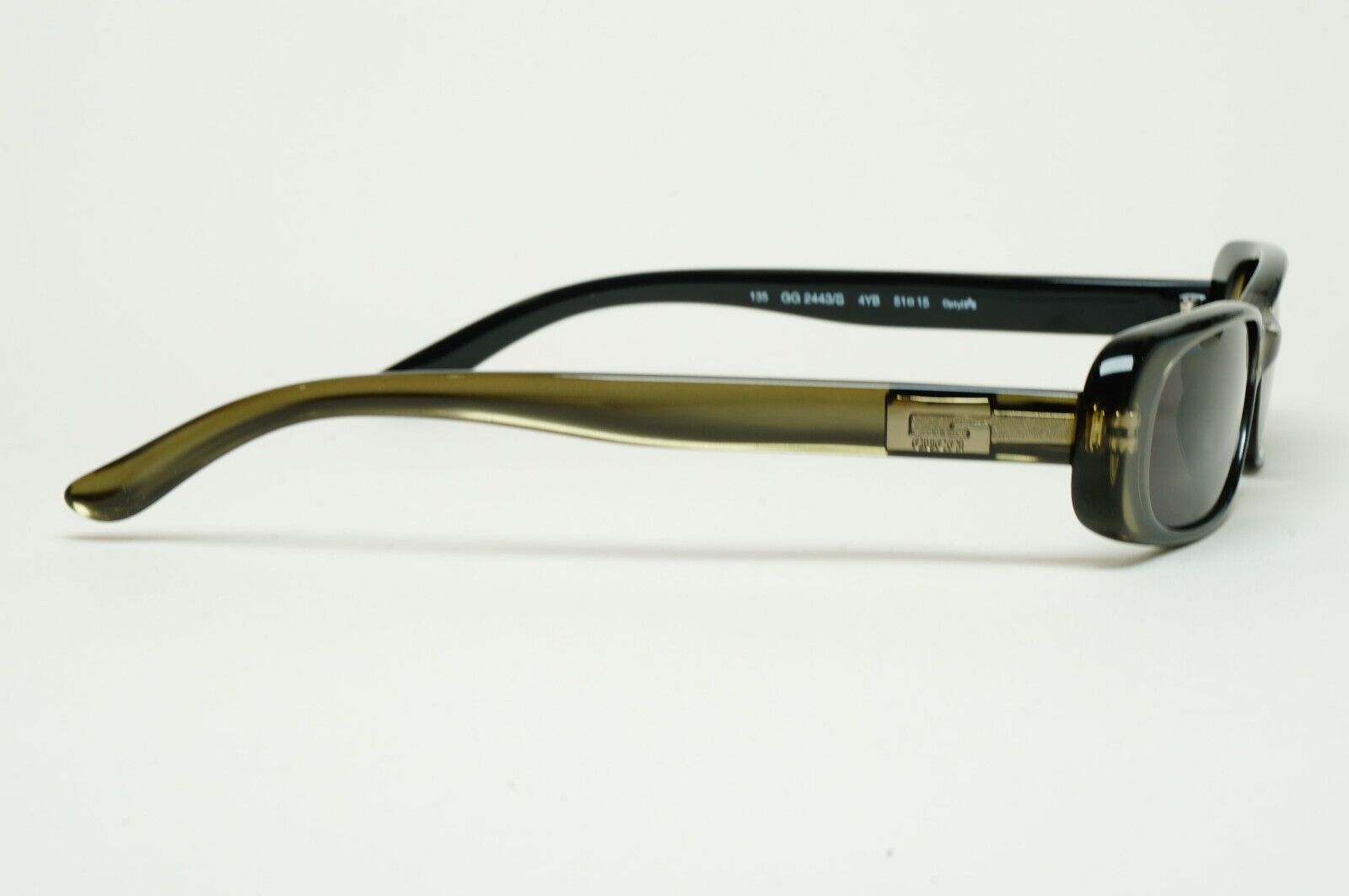 Gucci Sunglasses 1998 Vintage Green Black Rectangle Small GG 2443/S 4YB 050225