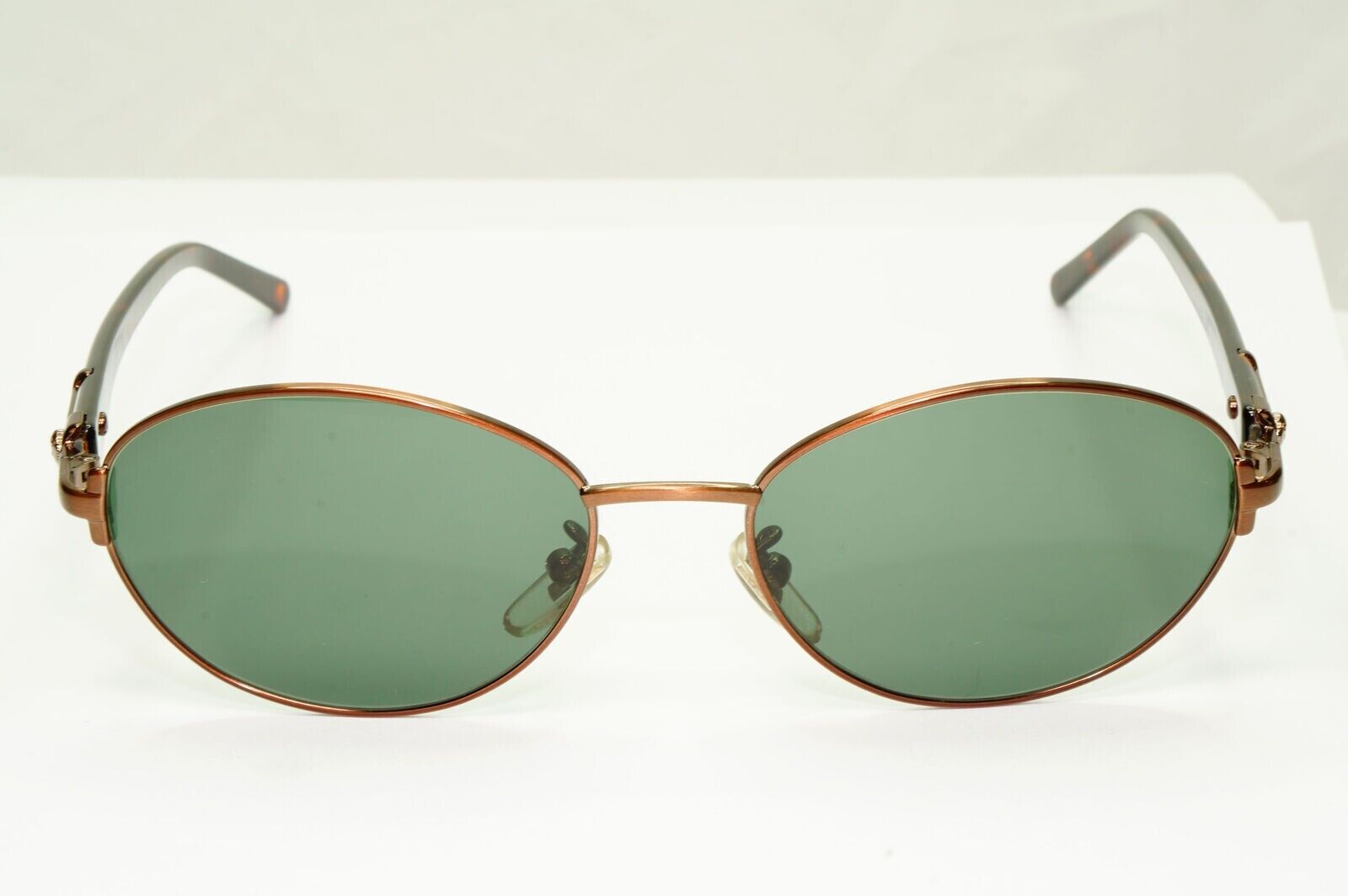 Gianni Versace 1995 Sunglasses Vintage Brown Copper Green Oval MOD M83 COL 53M