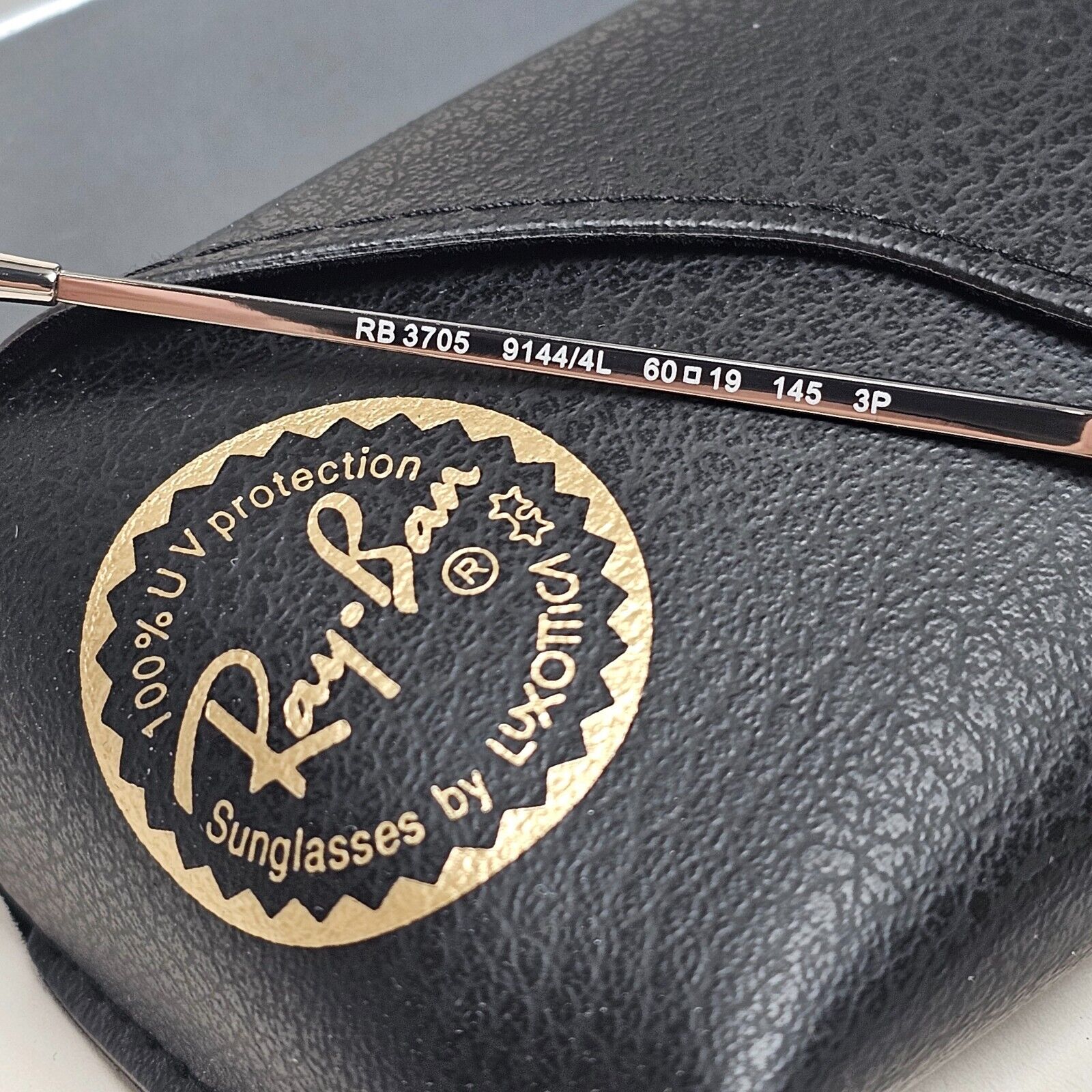 Ray-Ban Sunglasses Polarized Chromance Blue Black Silver RB 3705 9144/4L 60mm