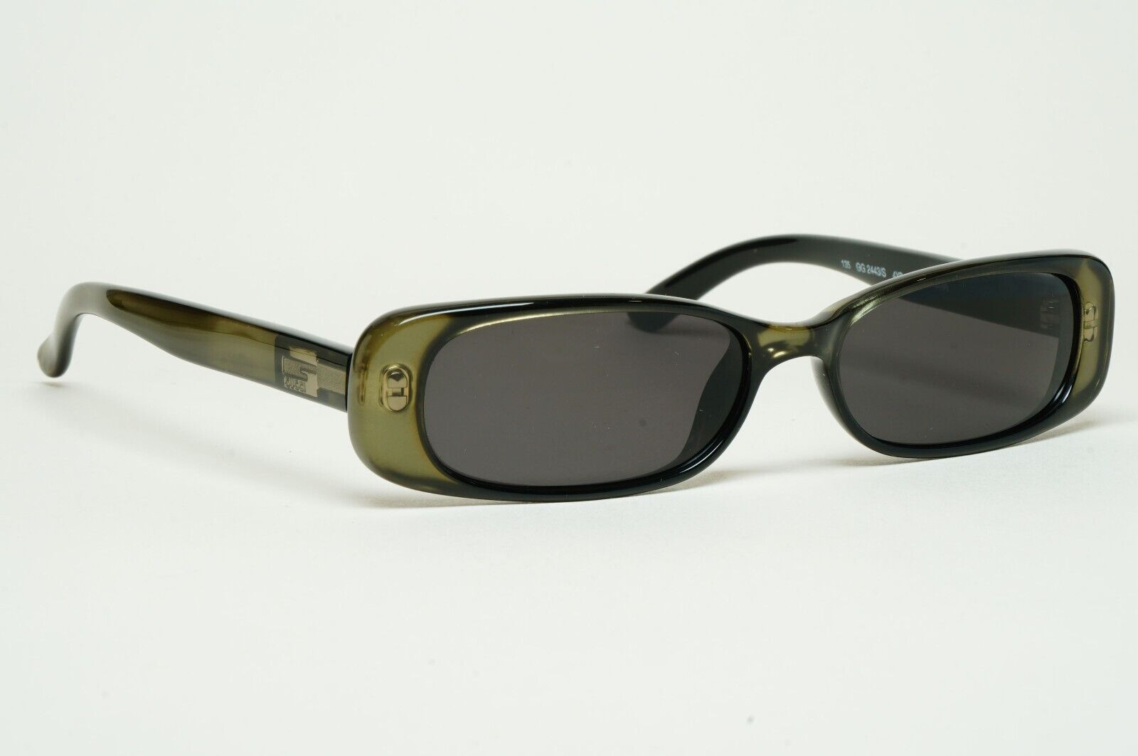 Gucci Sunglasses 1998 Vintage Green Black Rectangle Small GG 2443/S 4YB 050225