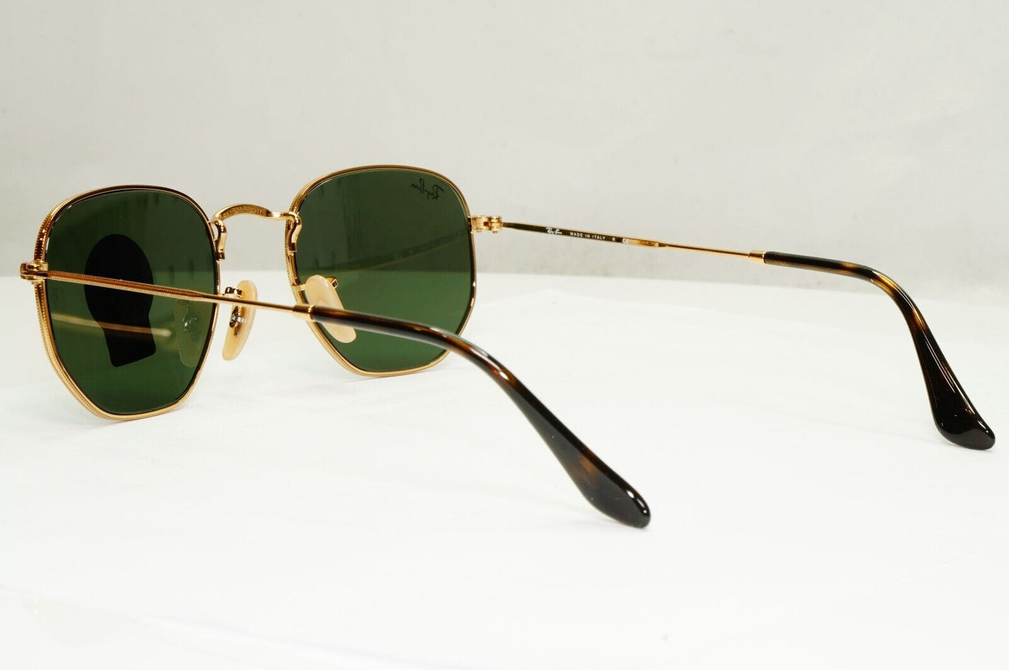 Ray-Ban Sunglasses Hexagonal Gold Arista Metal Green G15 RB 3548-N 001 48mm