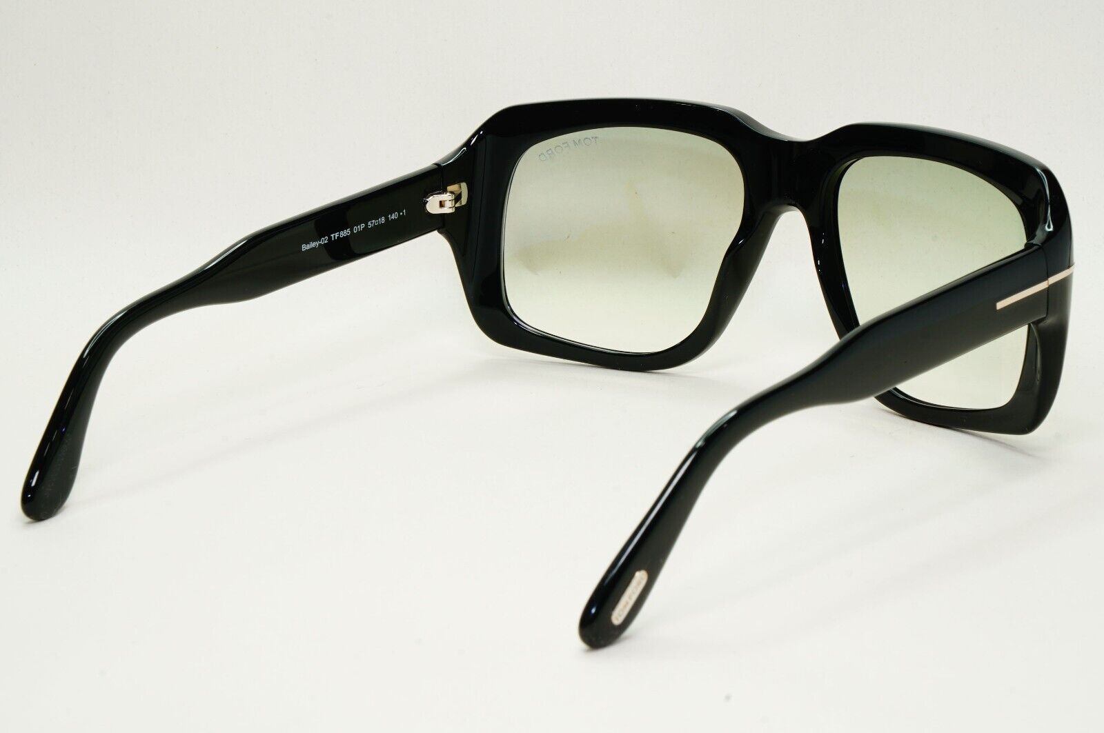 Tom Ford Sunglasses Bailey-02 Black Square Light Green Gradient FT0885 TF 885