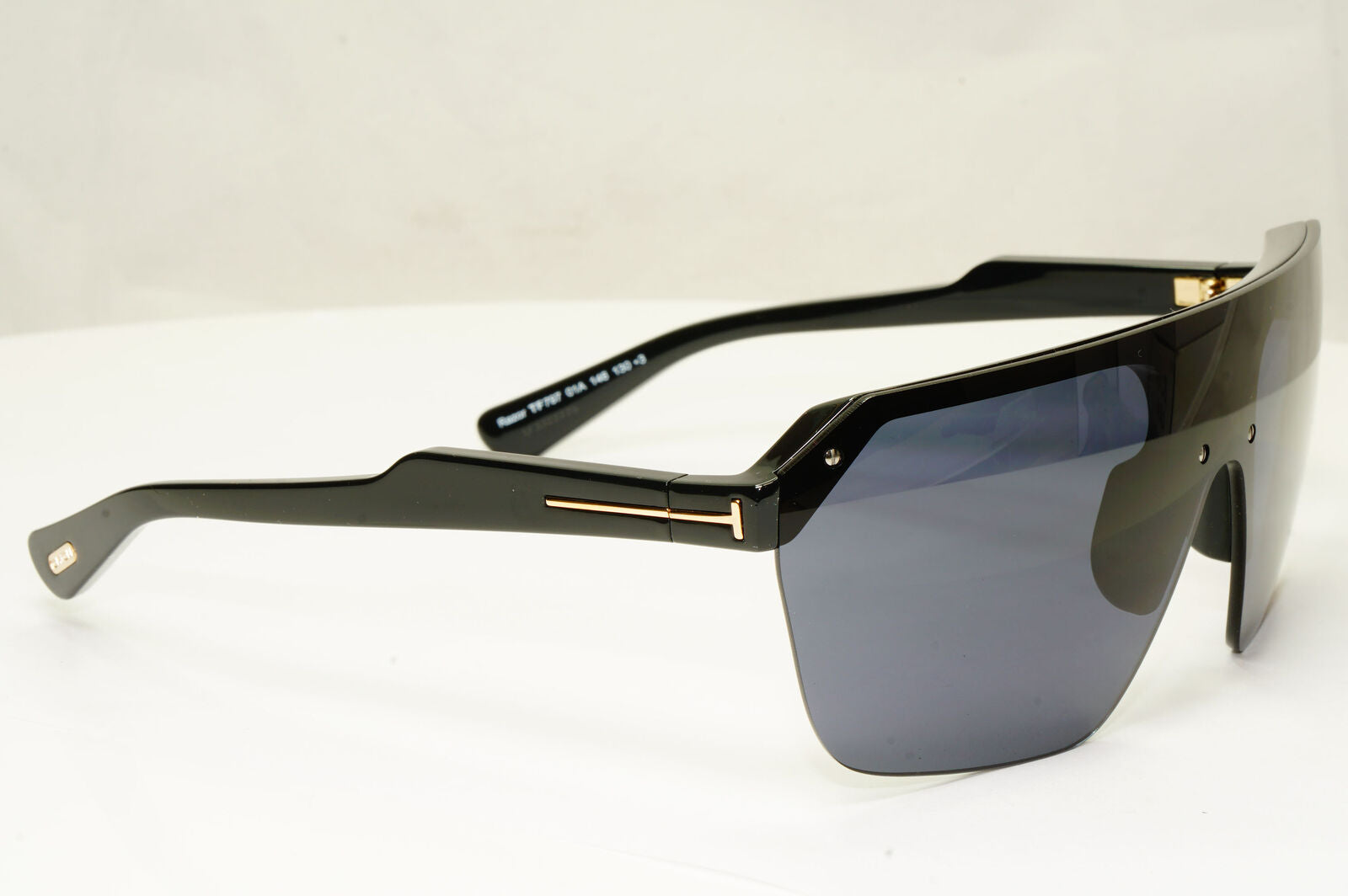 Authentic Tom Ford Mens Shield Visor Glossy Black Sunglasses Razor TF 797 01A