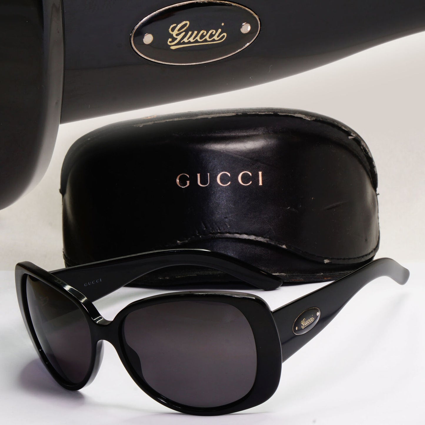 Gucci Sunglasses 2007 Vintage Black Square Large GG 2932/S 807LF 060324