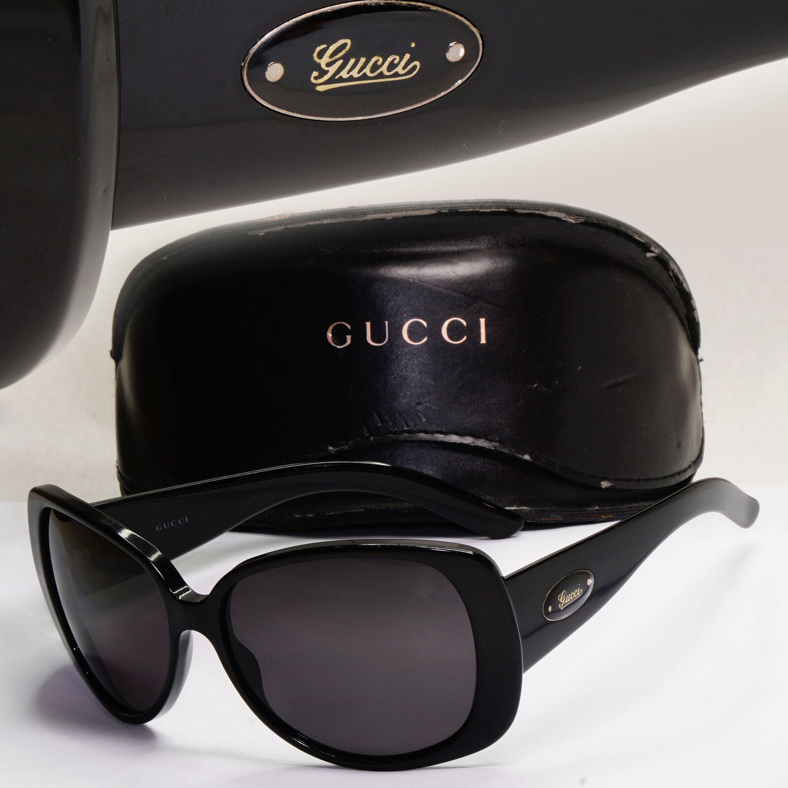 Gucci Sunglasses 2007 Vintage Black Square Large GG 2932/S 807LF 060324