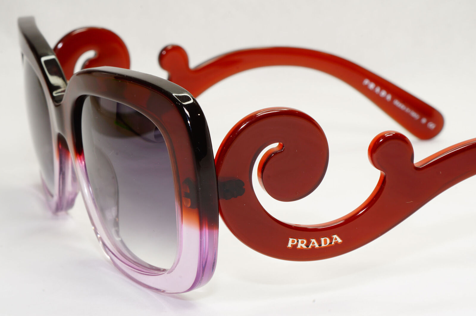 Prada Sunglasses Swirl Baroque Square Brown Grey PR27OS SPR 27O OAY-6P1 130124