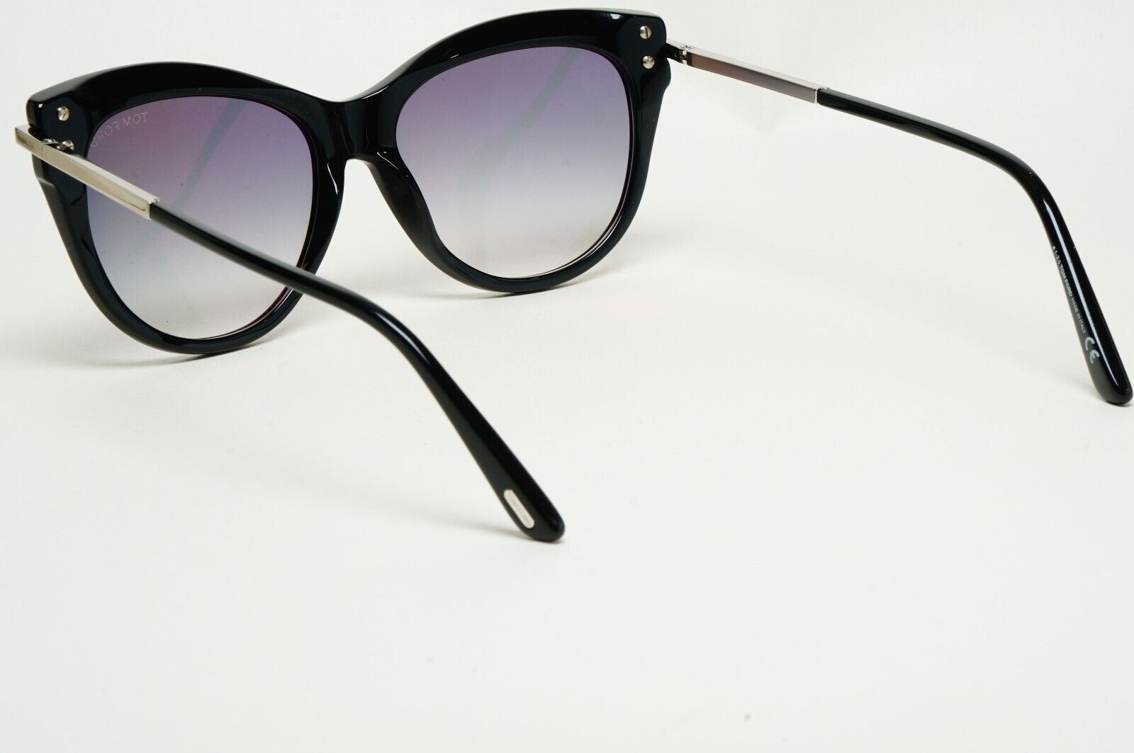 Tom Ford Sunglasses Kira Black Silver Grey Gradient Cat Eye FT0821 TF 821 01B