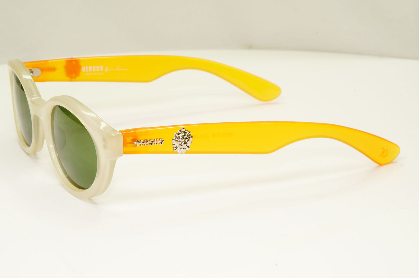 Versus 1995 Vintage Orange White Lion Sunglasses Gianni Versace MOD EF9 COL 445
