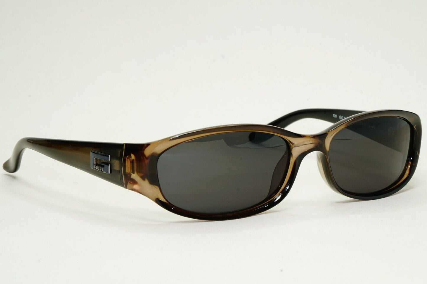 Gucci Sunglasses 1998 Vintage Olive Brown Rectangle GG 2456/S E8K 55mm 050824