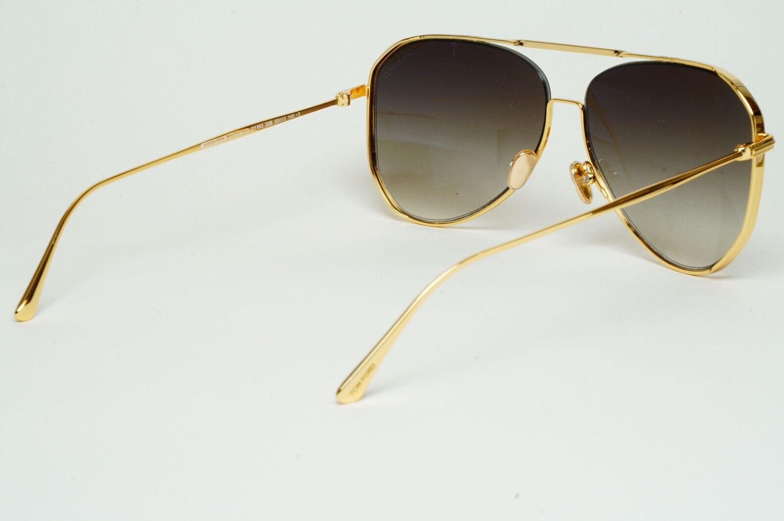 Tom Ford Sunglasses Charles-02 Gold Brown Grey Gradient Square FT0853 TF 853 30B