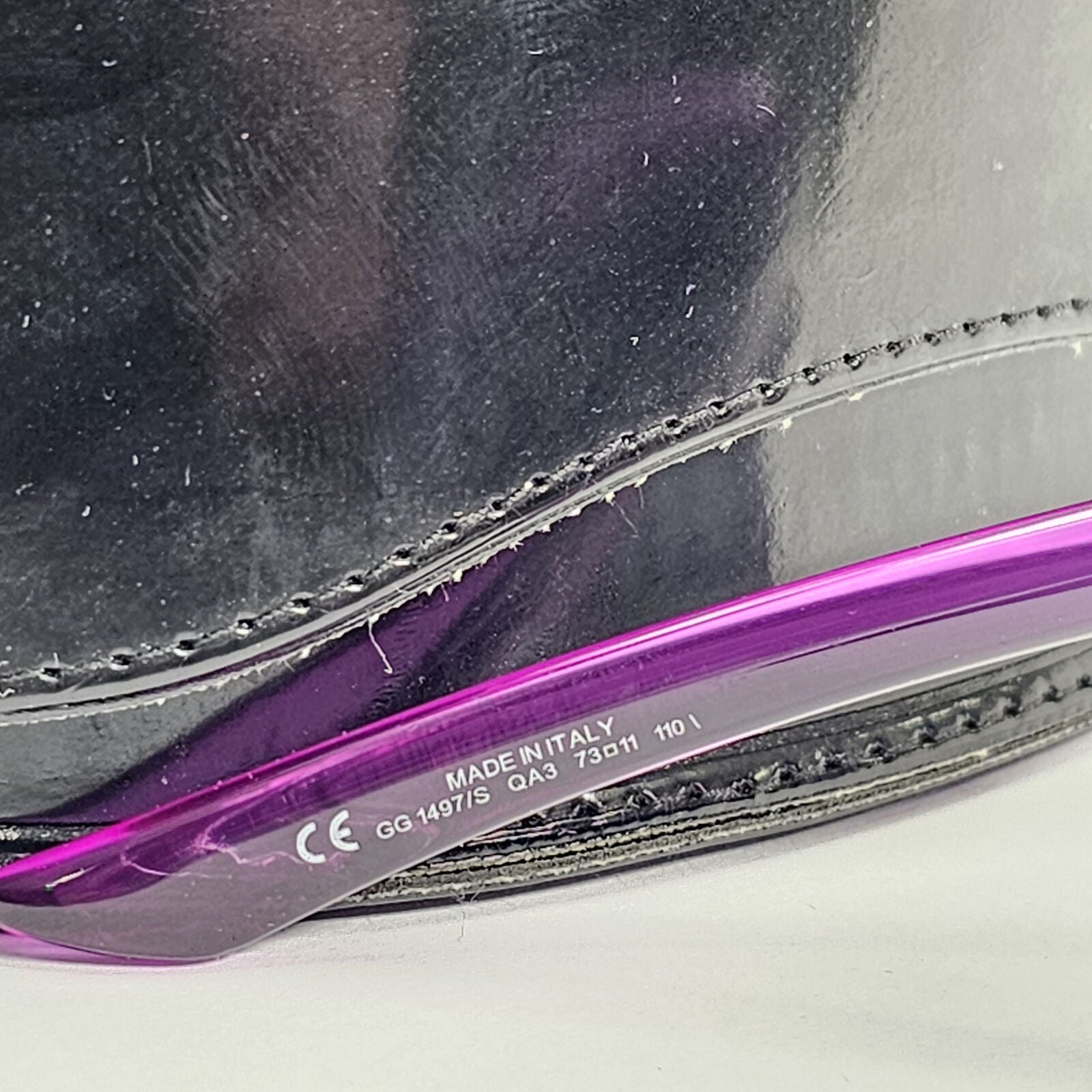 Gucci Sunglasses 2000 Vintage Polarized Violet Wrap Unisex GG 1497/S QA3 130224