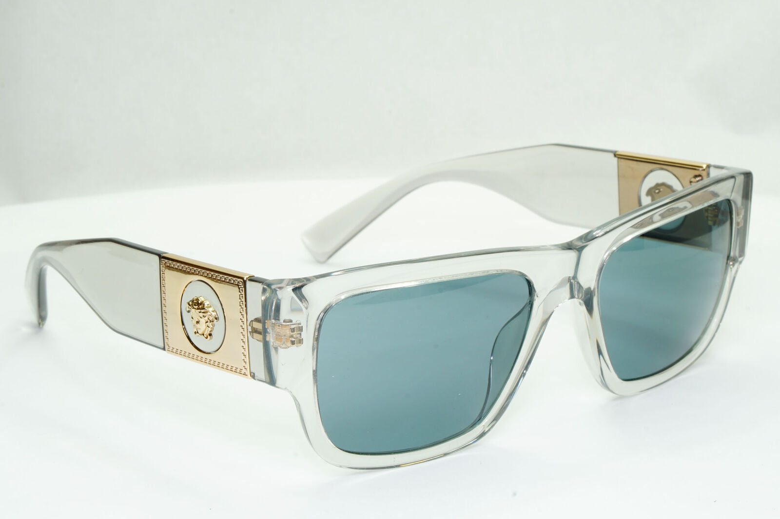 Versace Sunglasses Gold Medusa Crystal Grey Transparent Blue MOD VE 4406 5305/80