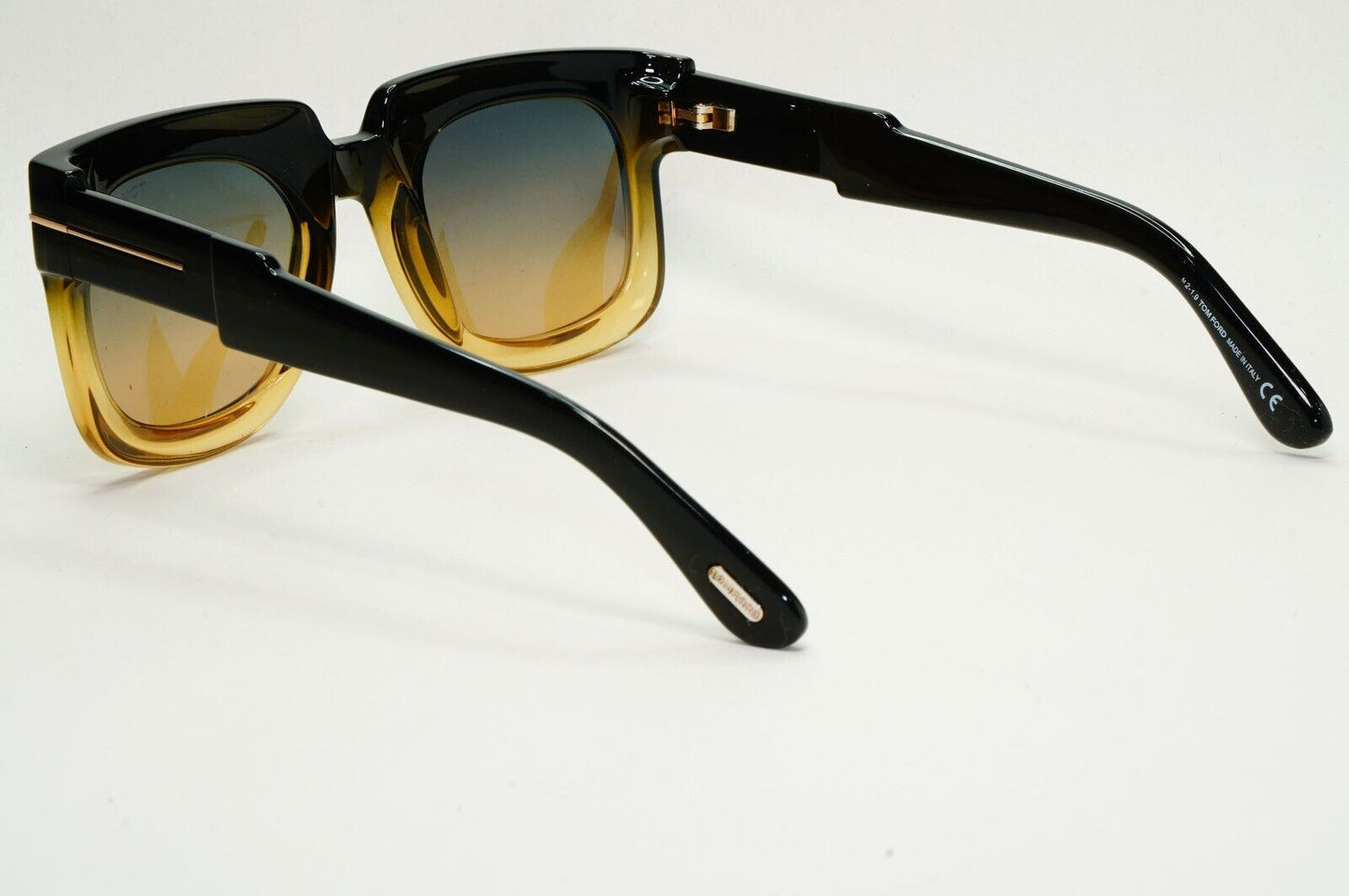 Tom Ford Sunglasses Christian Black Brown Honey Square FT0729 TF 729 96P 53mm