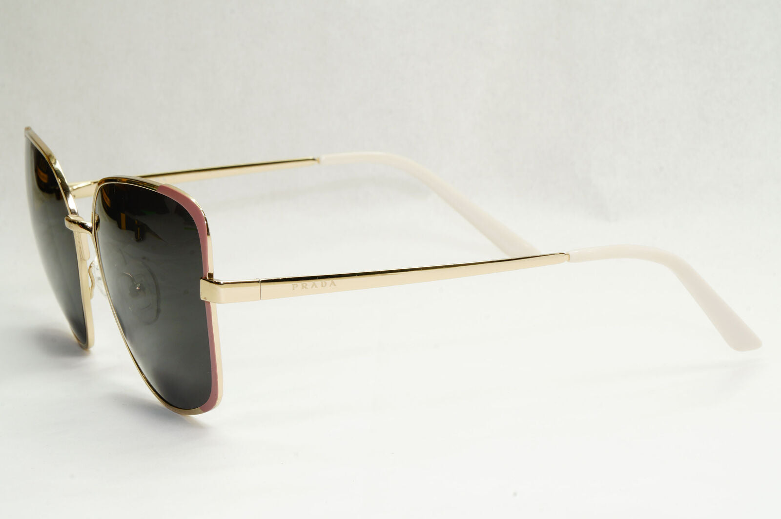 Prada Sunglasses Gold Black Square Metal PR60XS SPR 60X 07B-4K0 59mm 120124