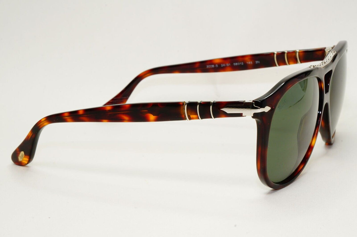 Persol Sunglasses 2011 Roadster Brown Tortoise Green Square 3008-S 24/31 58mm