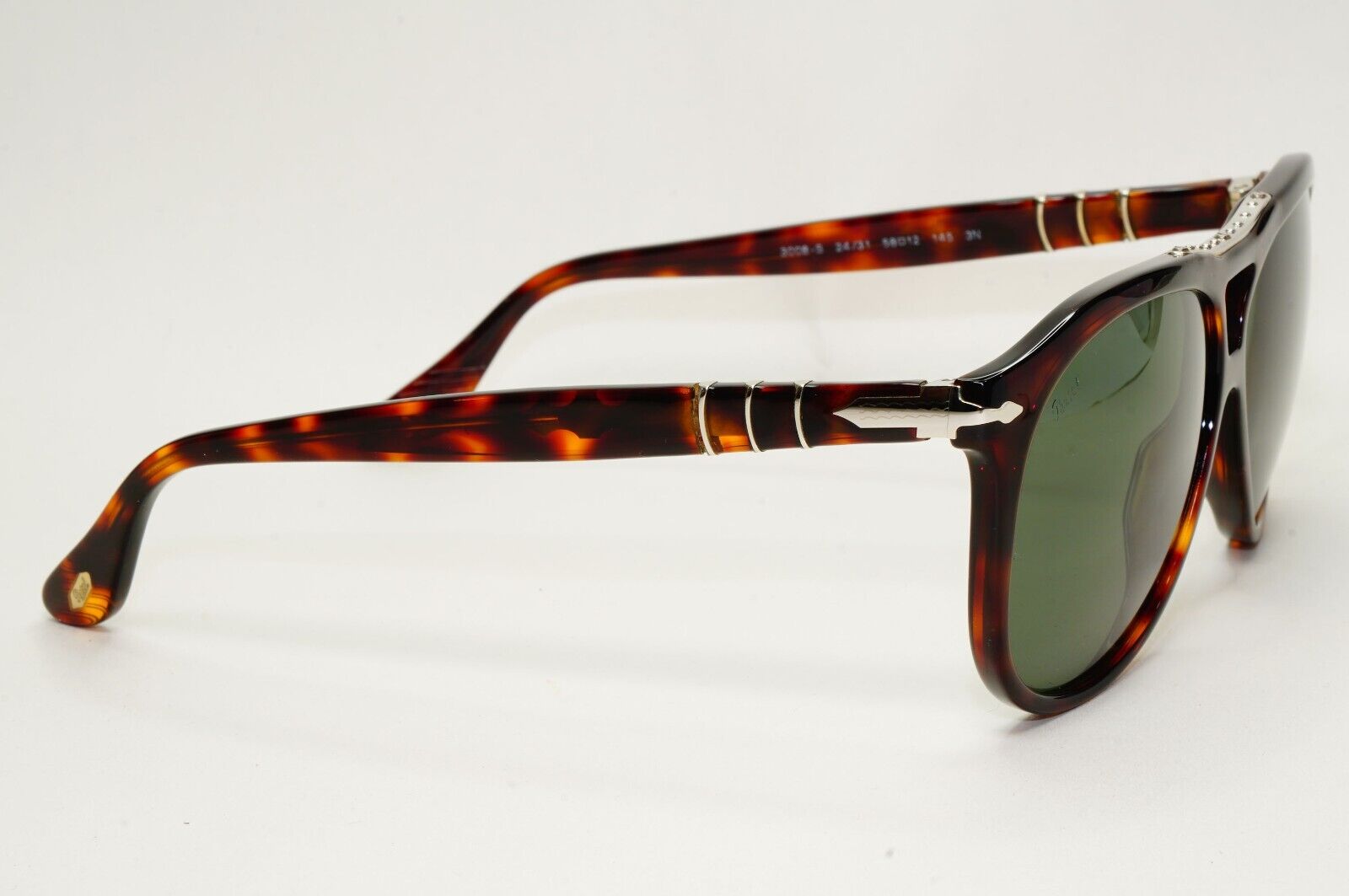 Persol Sunglasses 2011 Roadster Brown Tortoise Green Square 3008-S 24/31 58mm
