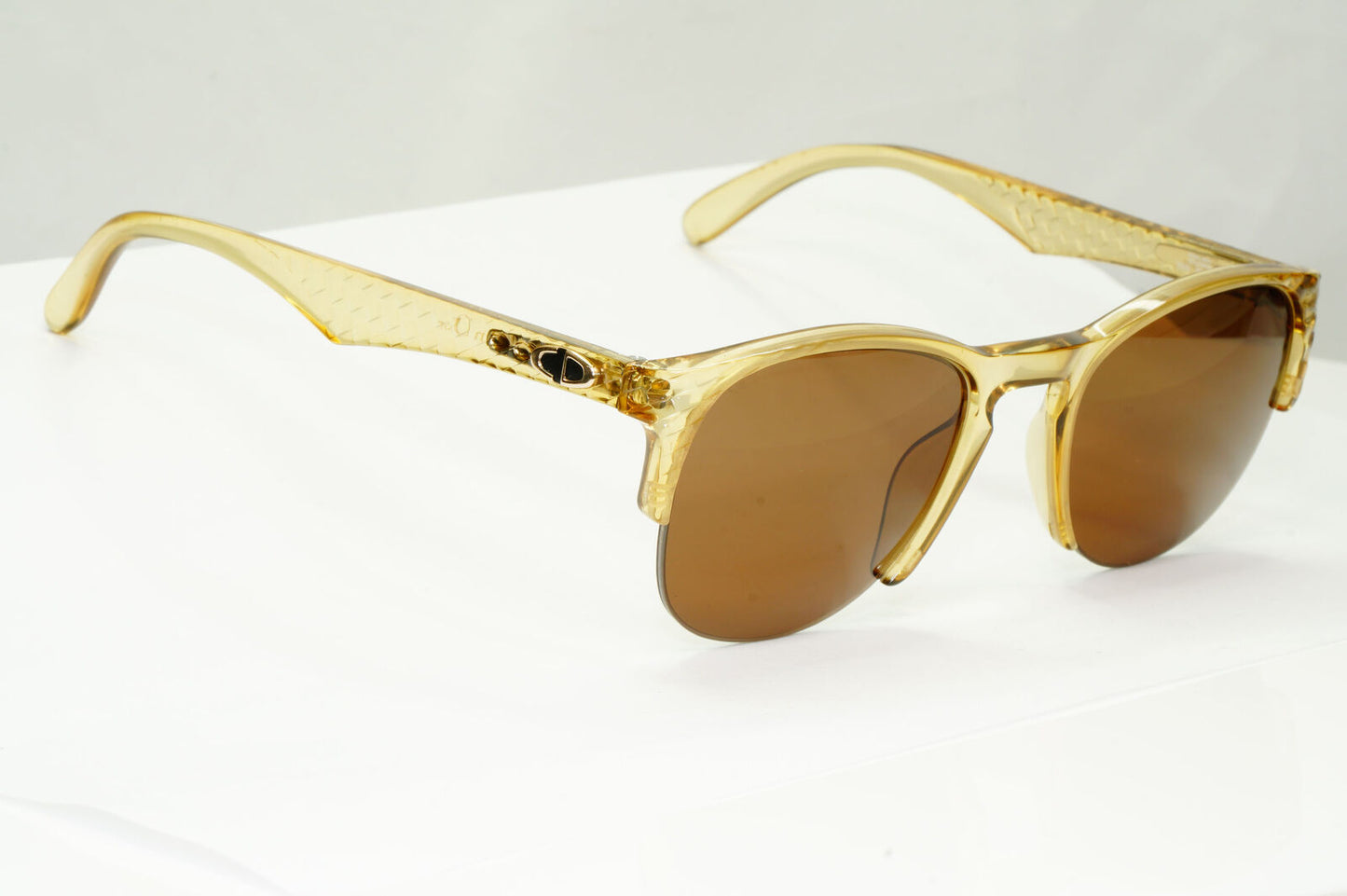 Dior 1990s Vintage Sunglasses Transparent Honey Brown Germany 2376 20 071222
