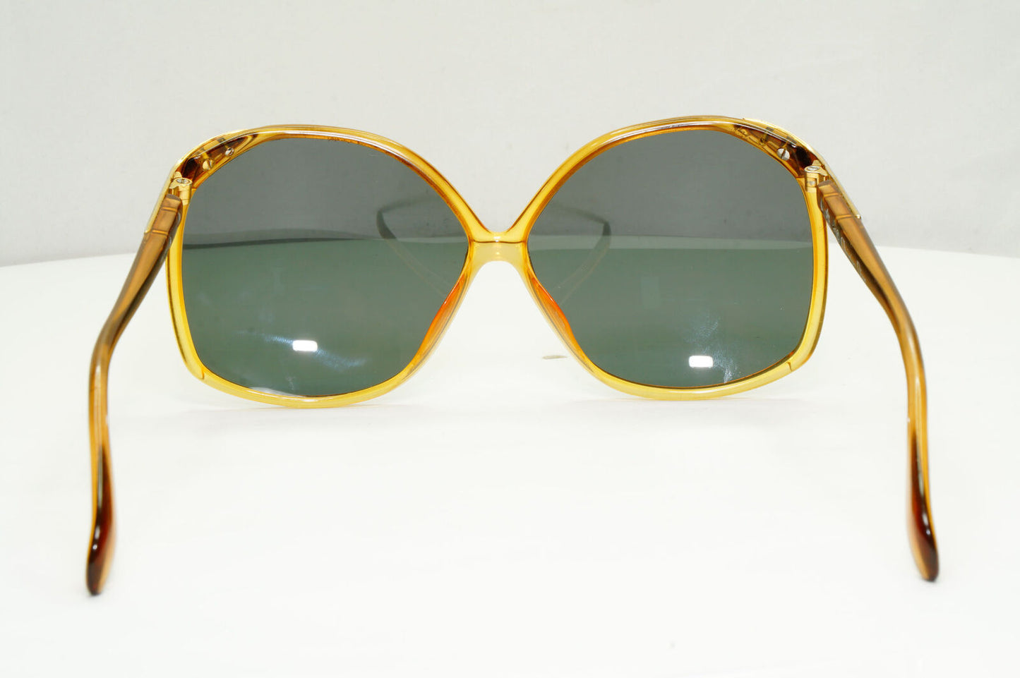 Dior 1990s Vintage Sunglasses Brown Honey Green Square Germany 2104 10 251122