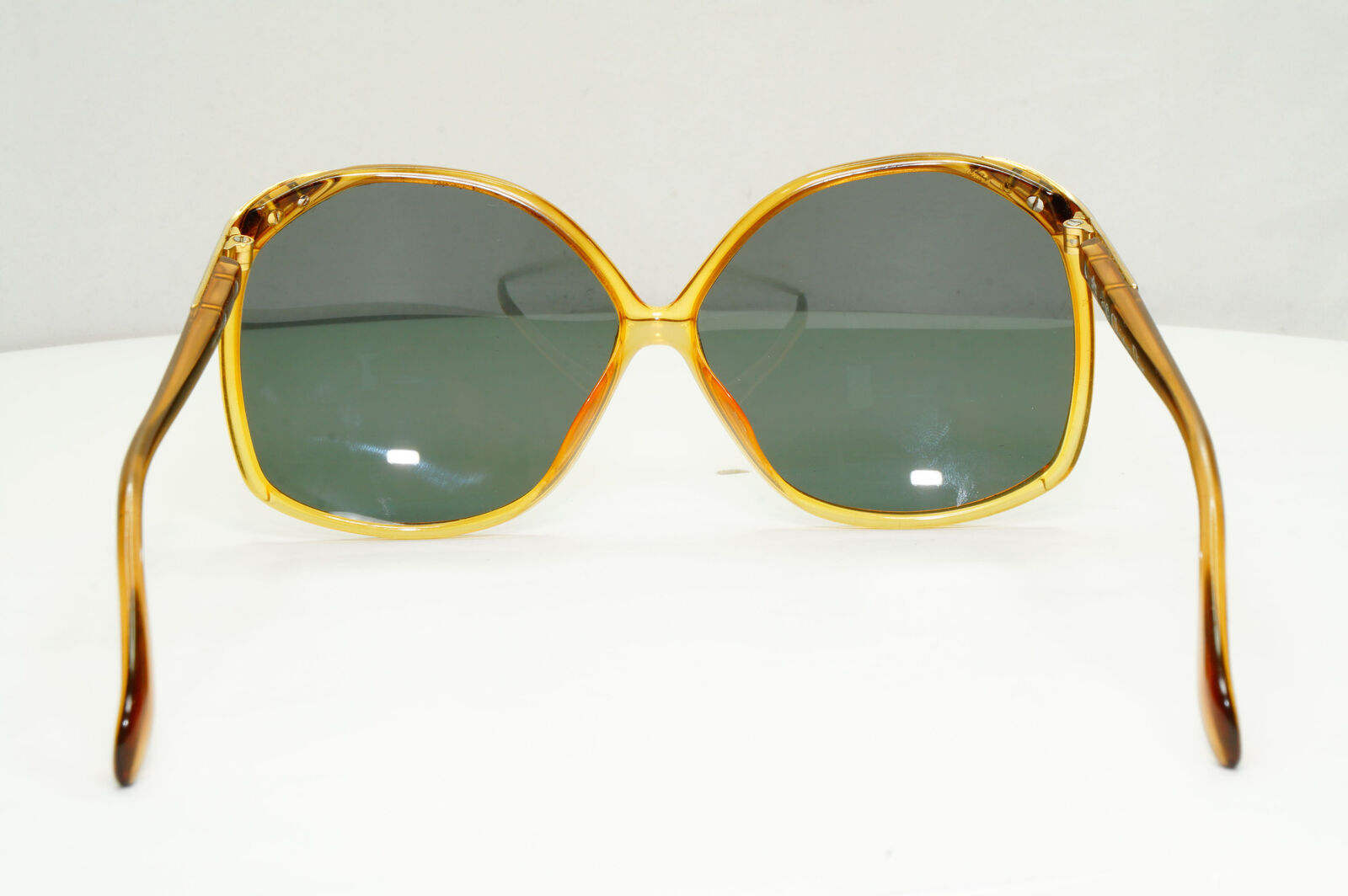 Dior 1990s Vintage Sunglasses Brown Honey Green Square Germany 2104 10 251122