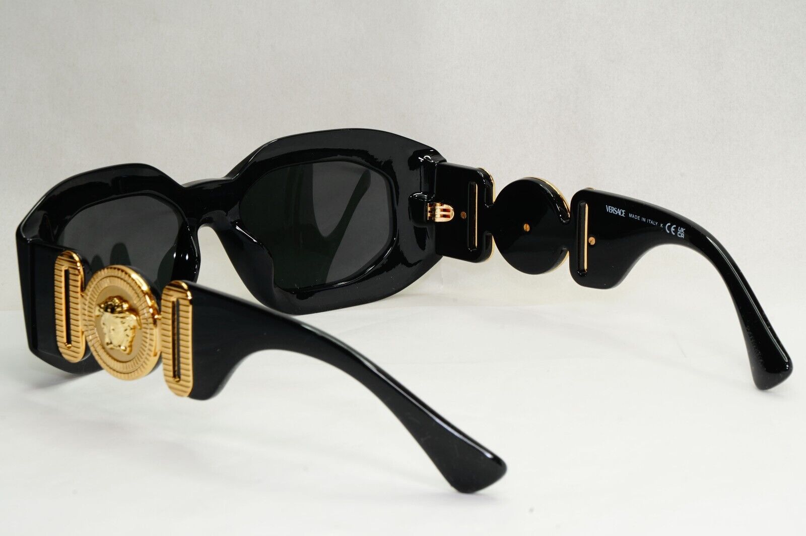 Versace Sunglasses Black Gold Medusa Heavy Large Biggie MOD VE 4425U GB1/87
