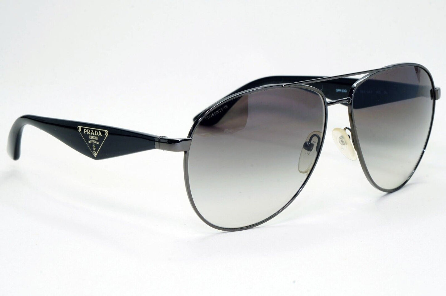 Prada Sunglasses Triangle Logo Pilot Black Grey PR53QS SPR 53Q 5AV-0A7 281024