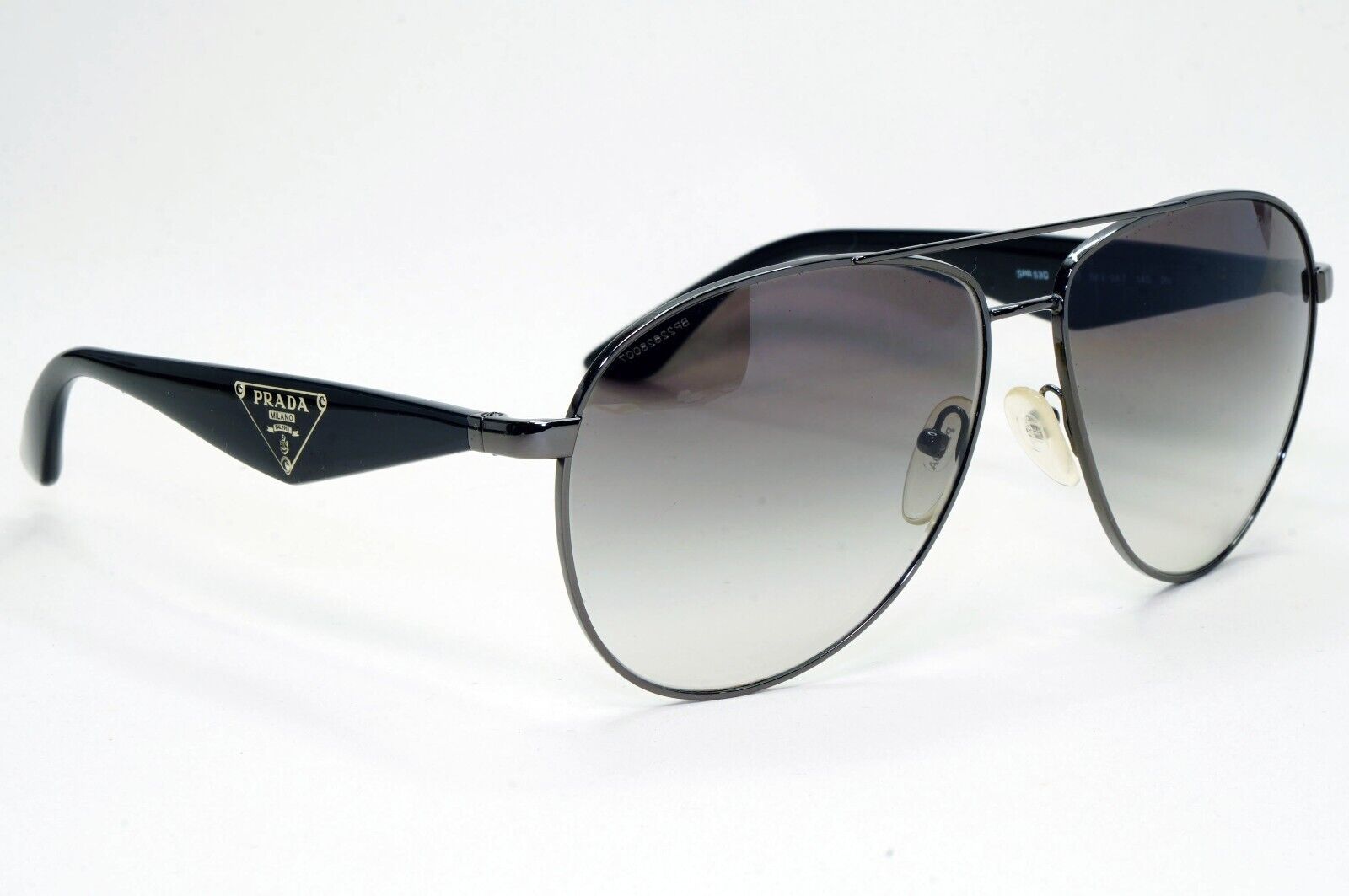 Prada Sunglasses Triangle Logo Pilot Black Grey PR53QS SPR 53Q 5AV-0A7 281024