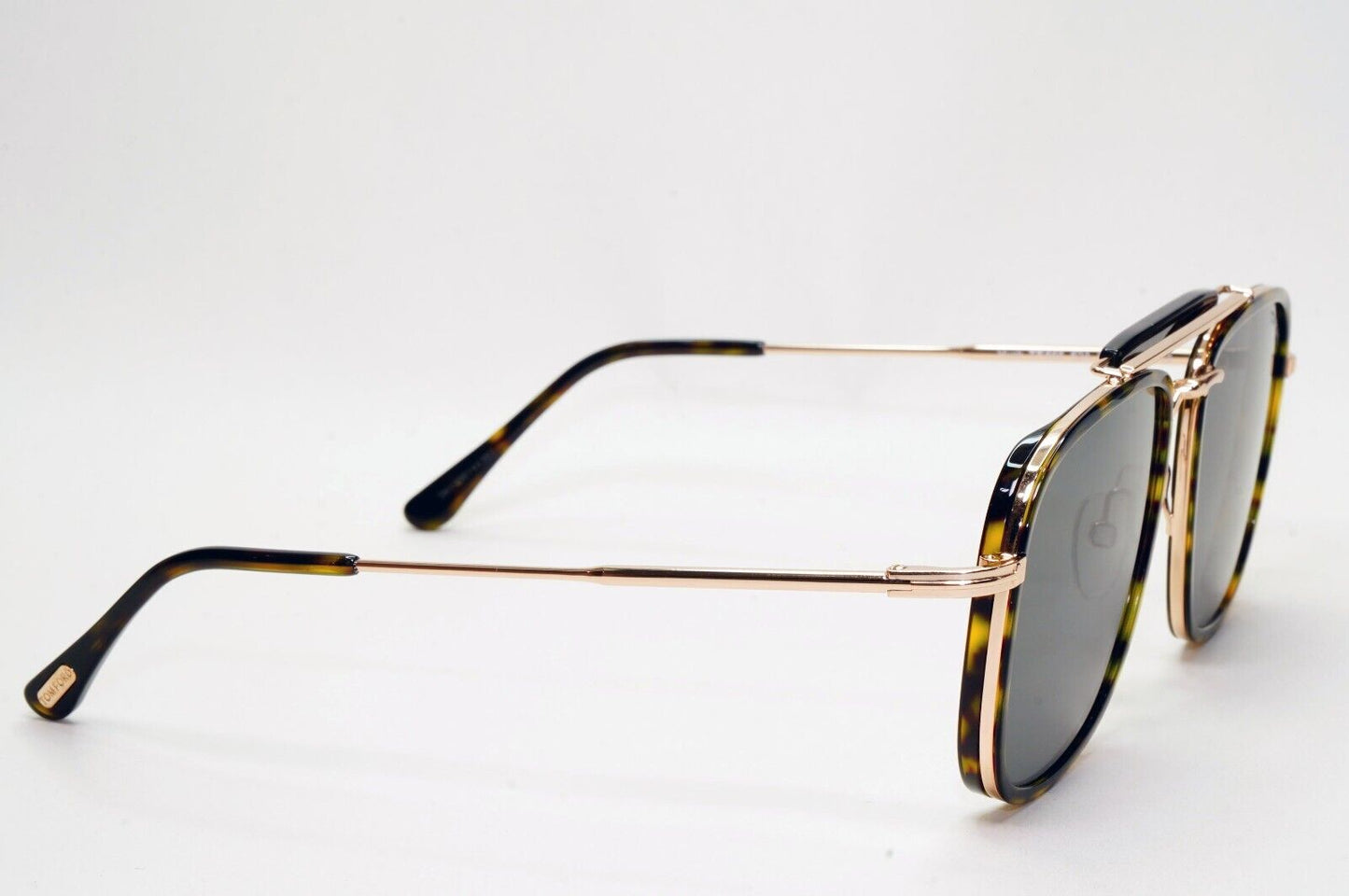 Tom Ford Sunglasses Huck Gold Brown Grey Navigator Square FT0665 TF 665 52A 56mm