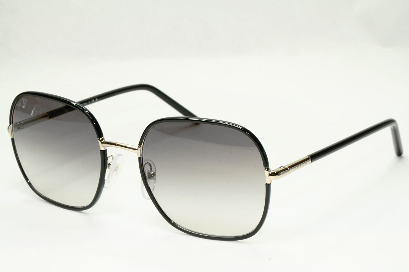 Prada Sunglasses Black Gold Grey Gradient Square PR67XS SPR 67X AAV-0A7