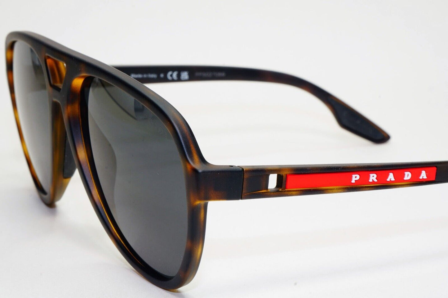 Prada Sunglasses Brown Tortoise Matte Black Pilot Large PS06WS SPS 06W 581-06F
