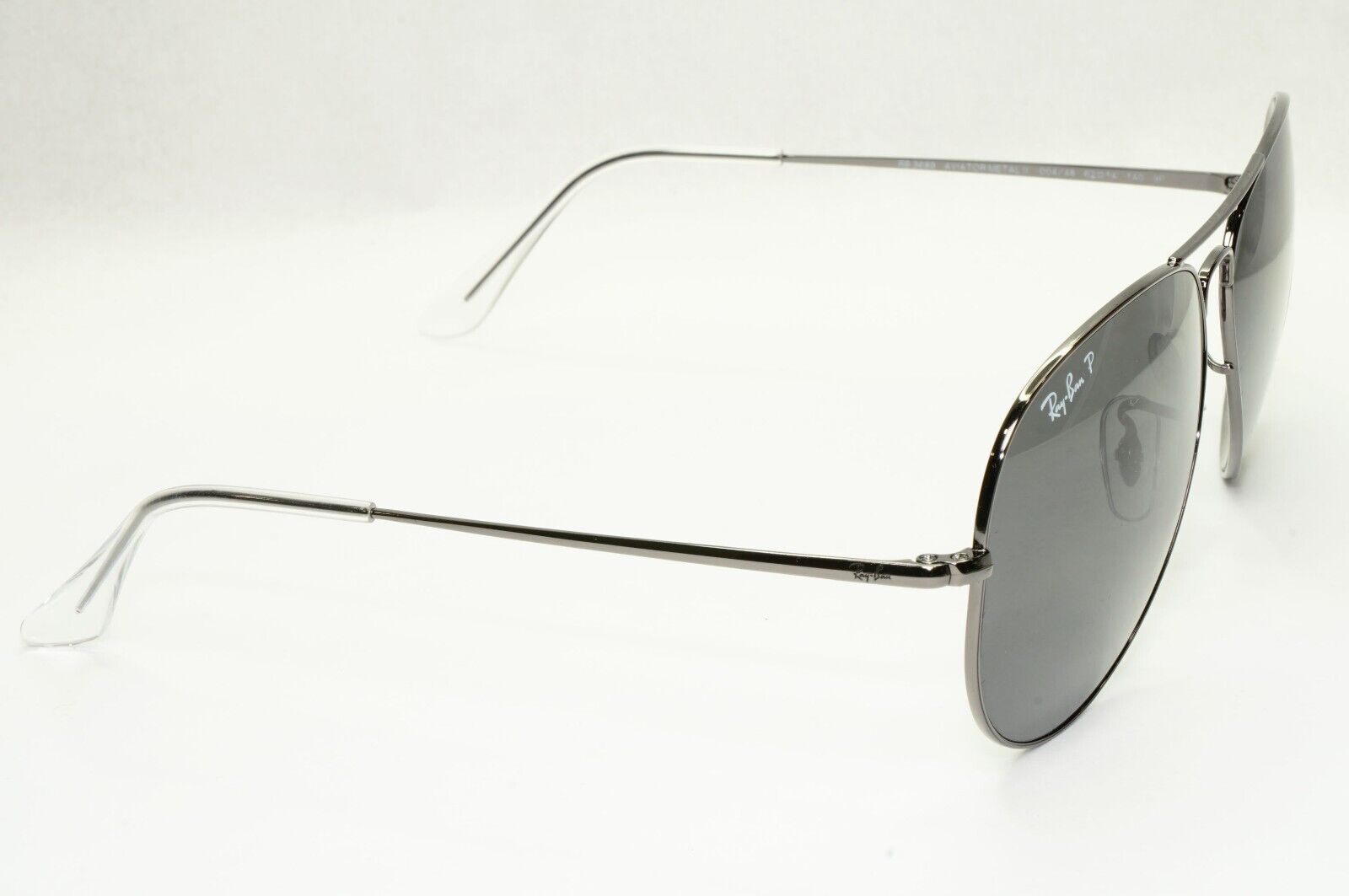 Ray-Ban Sunglasses Aviator II Polarised Gunmetal Black RB 3689 Metal 004/48 62mm
