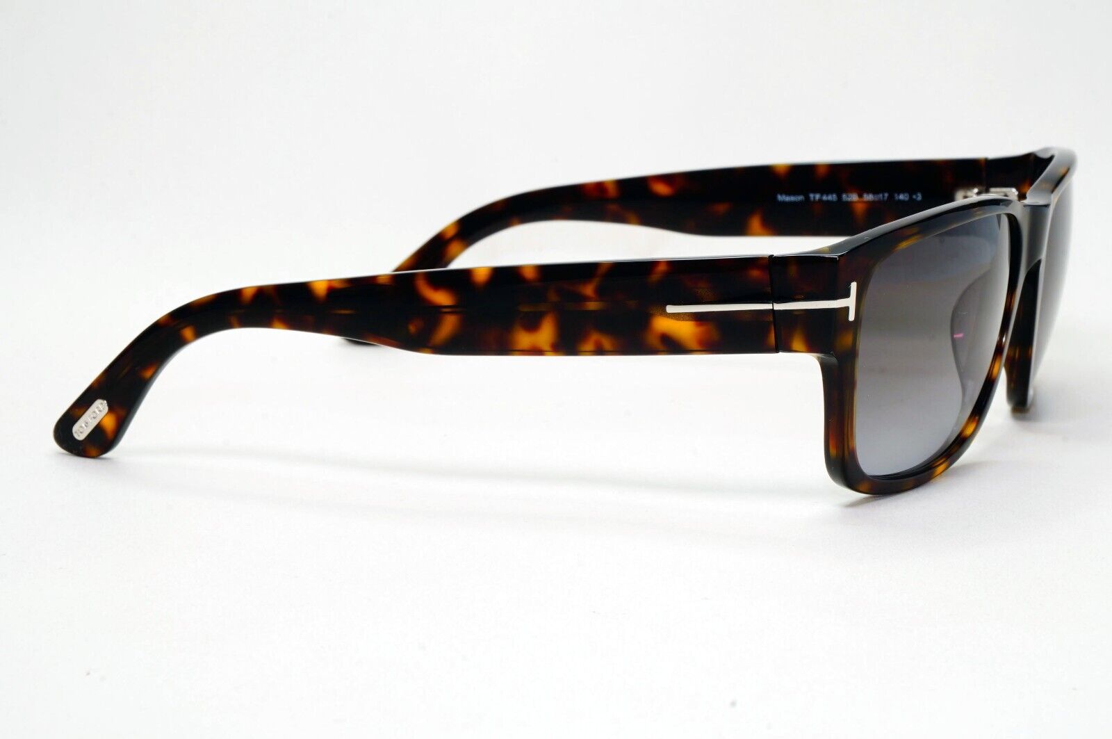 Tom Ford Sunglasses Mason Brown Tortoiseshell Grey Square FT0445 TF 445 52B 58mm