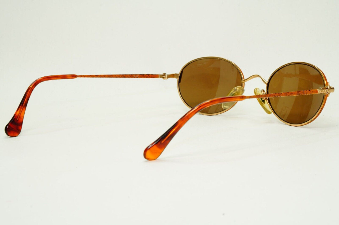 Gucci Sunglasses 1994 Vintage Gold Brown Oval Unisex GG 1247/S FP7 50mm 230924