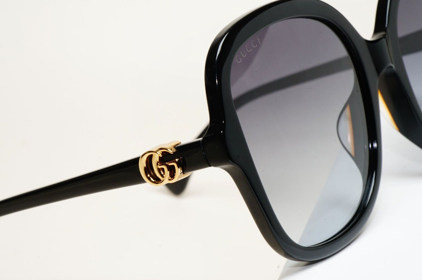 Gucci Sunglasses Oversized Grey Gradient Large Square Gold GG1178S 002 56mm