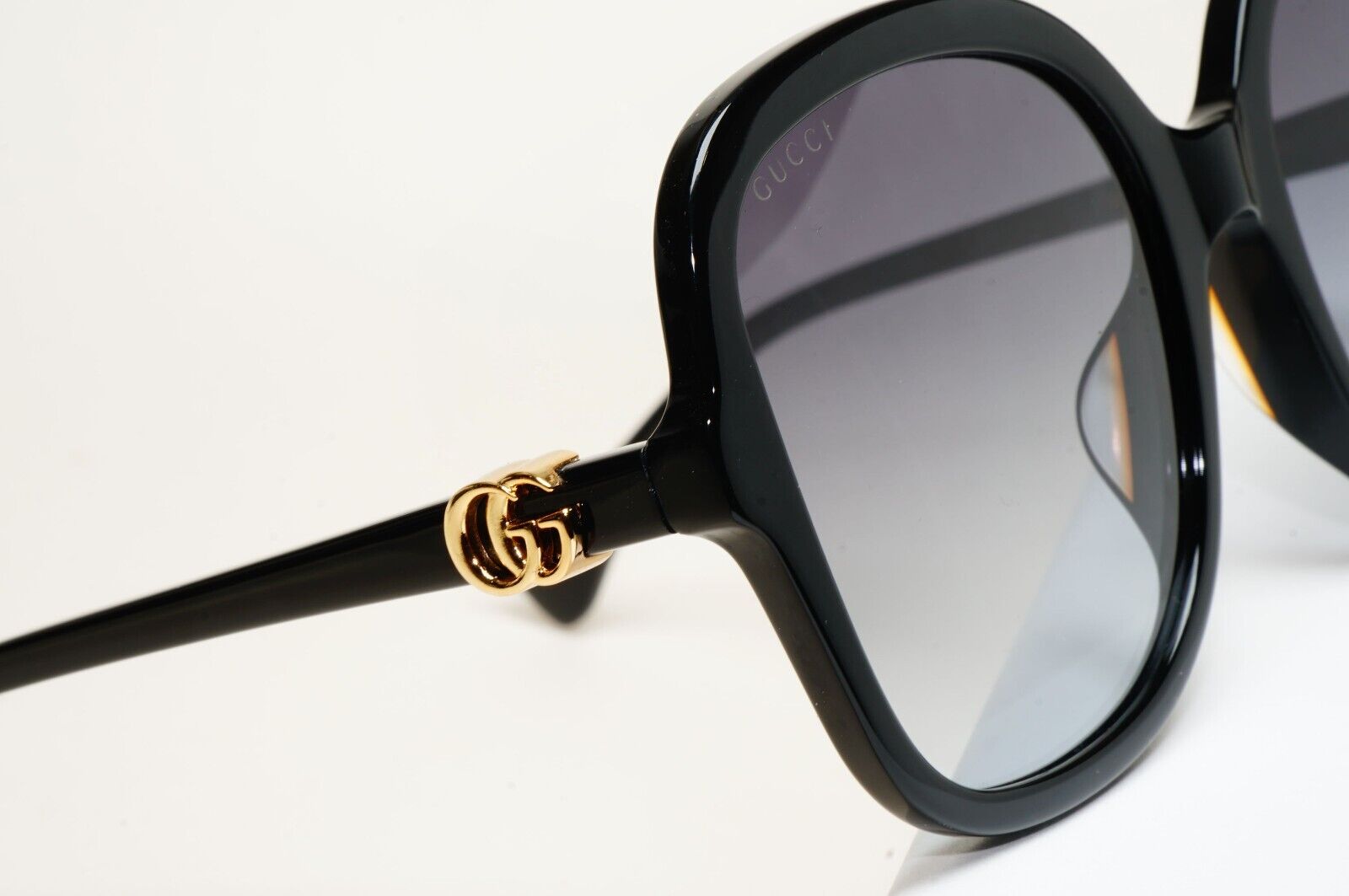 Gucci Sunglasses Oversized Grey Gradient Large Square Gold GG1178S 002 56mm