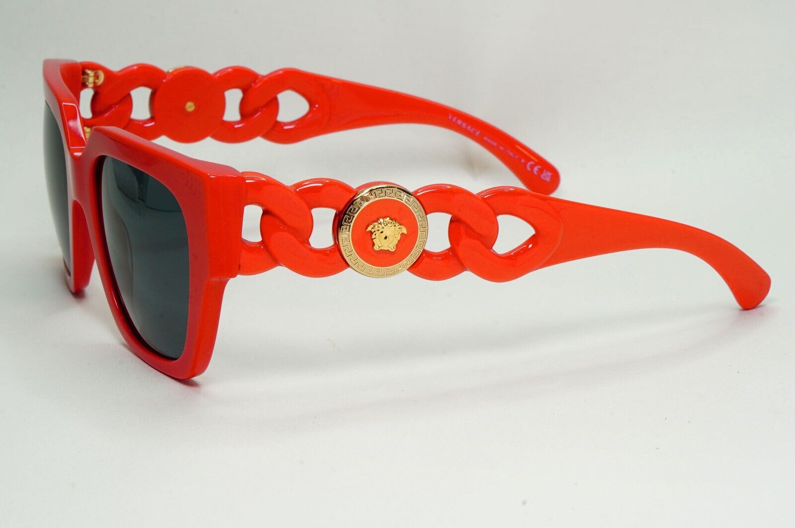 Versace Sunglasses Chain Red Gold Medusa Square MOD VE 4409 5065/87 53mm
