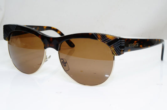 Authentic VERSACE Womens Vintage Sunglasses Brown Square 4222 108/T3 29315
