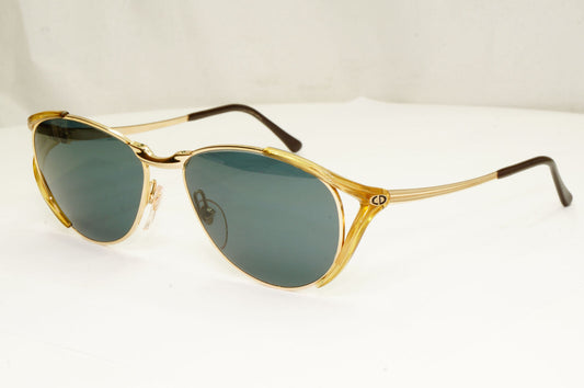 Christian Dior Womens Vintage Sunglasses Austria 1990s Gold 2195 48 160222